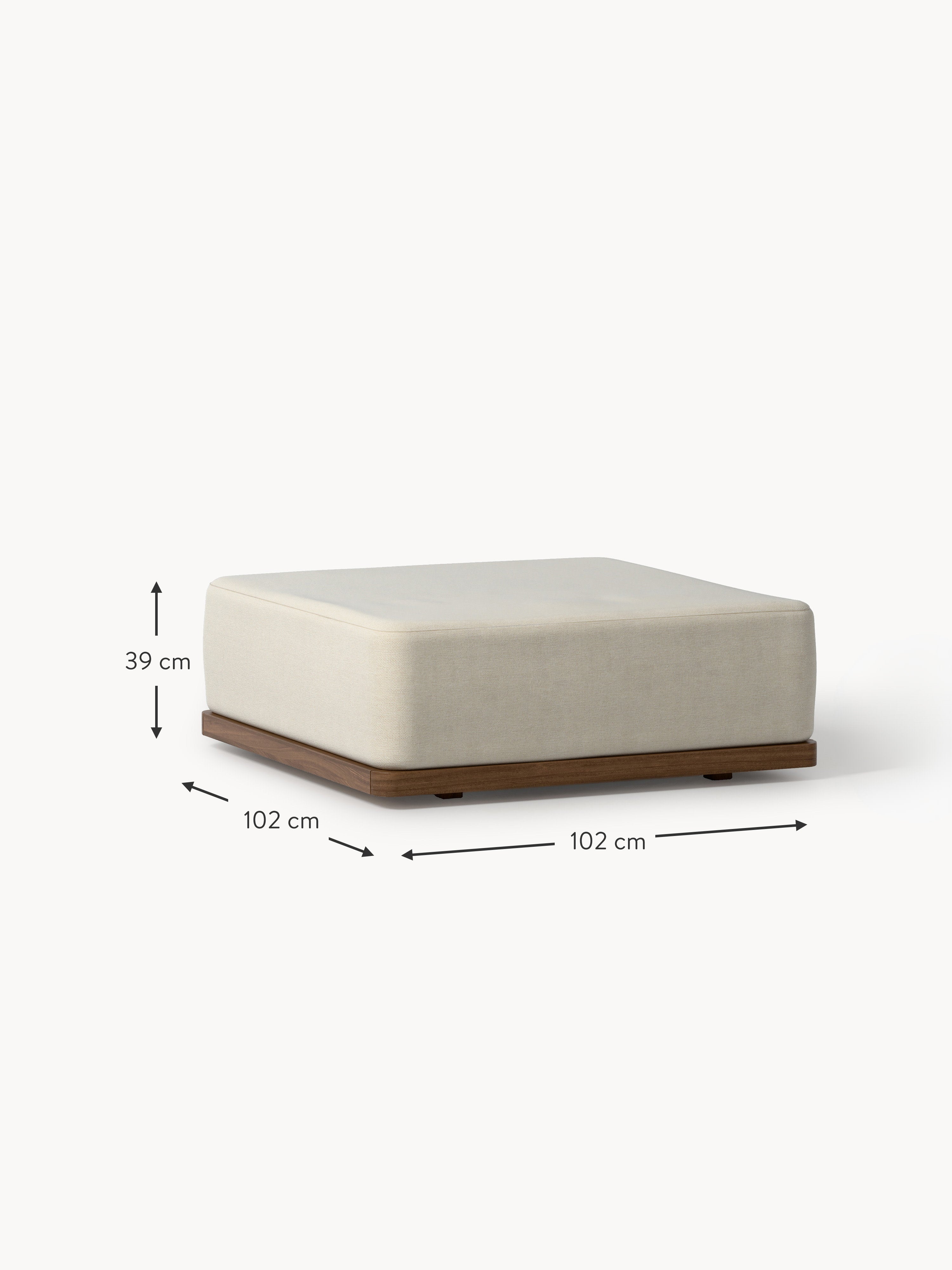 Garten-Hocker Matheus aus Akazienholz
