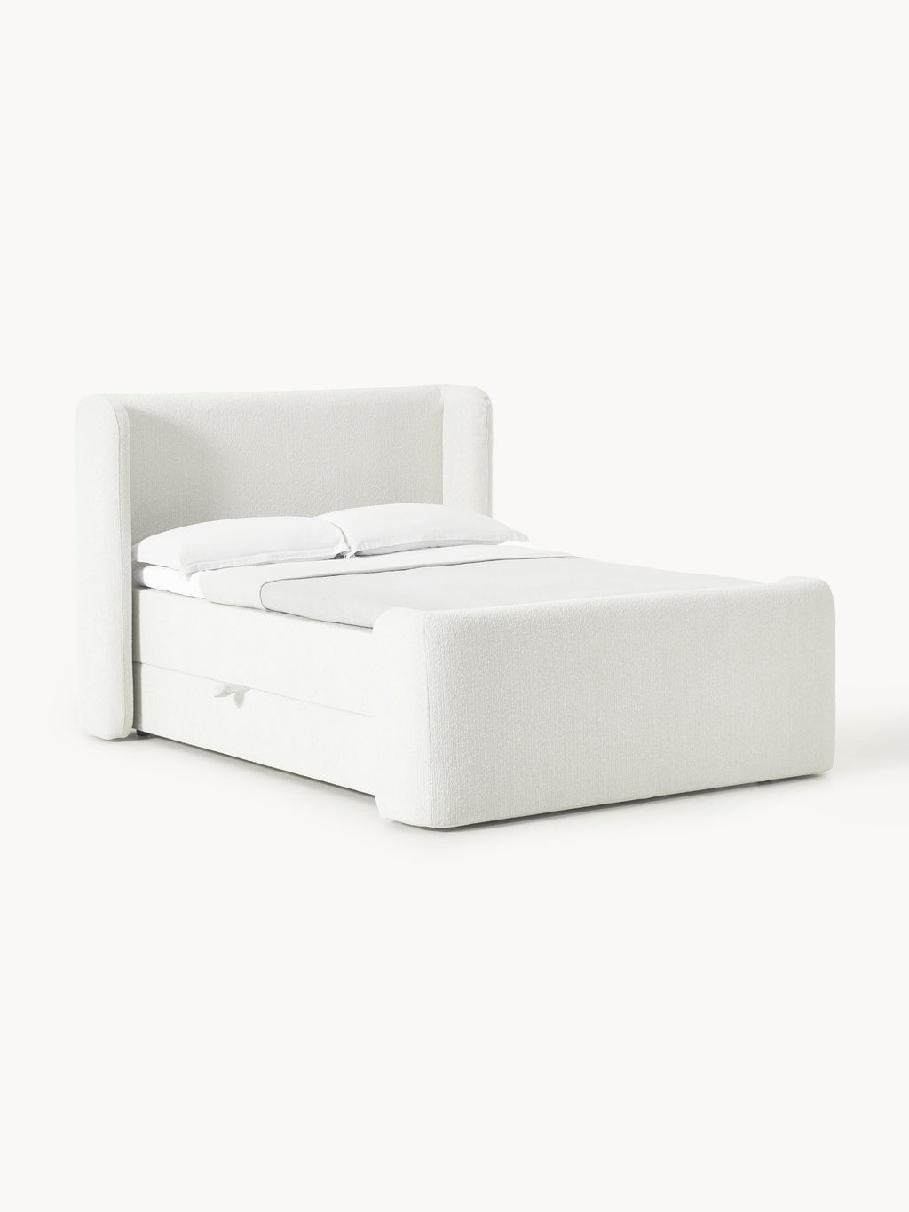 Galeriebild 1 - Bouclé-Boxspringbett Perla mit Stauraum