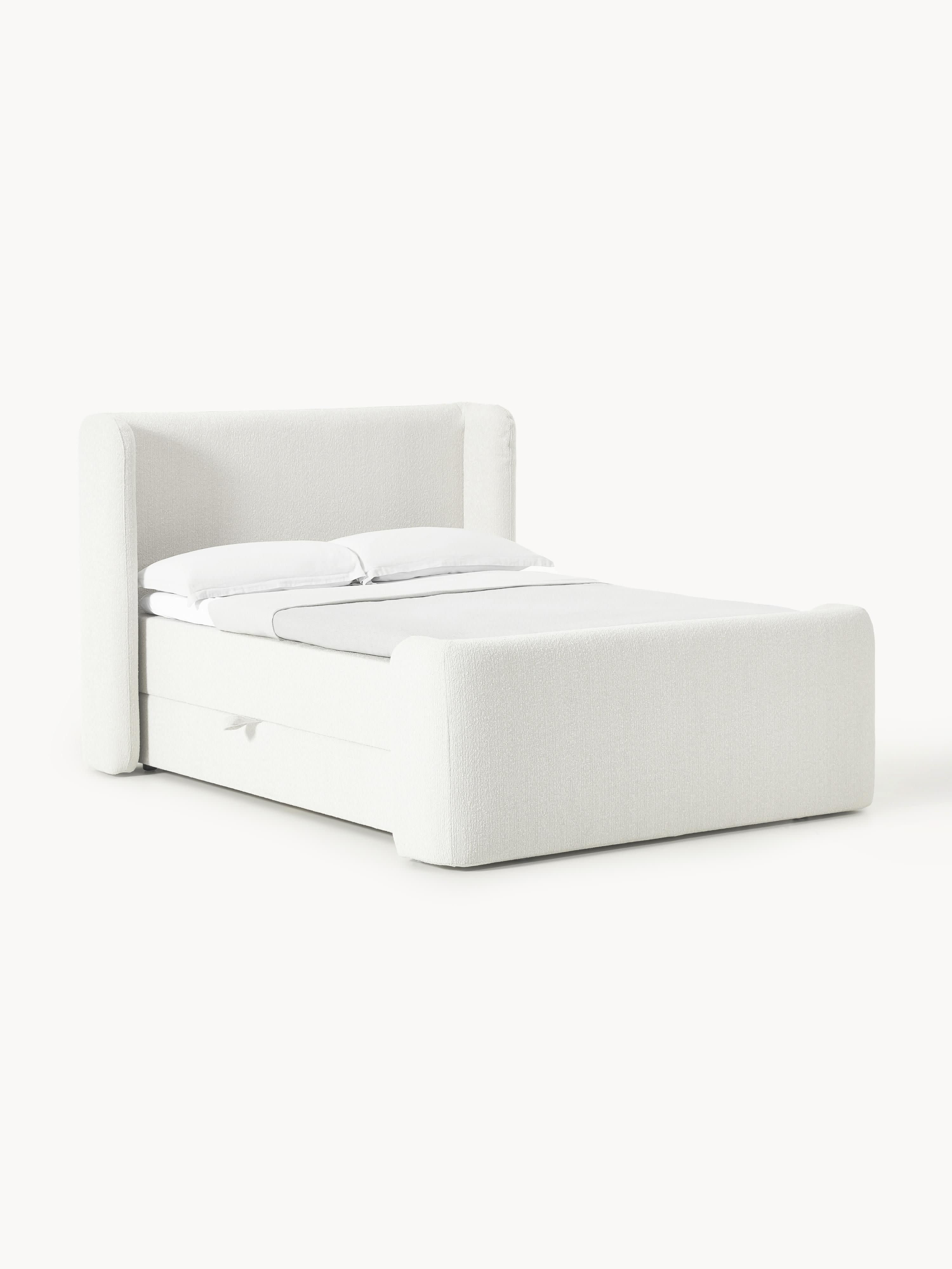 Galeriebild 1 - Bouclé-Boxspringbett Perla mit Stauraum