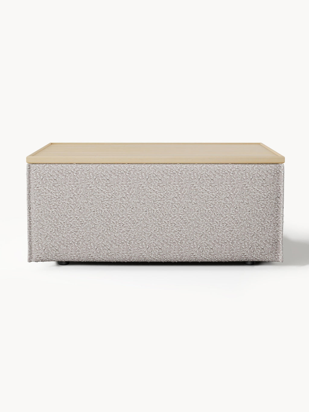 Sofa-Hocker Lennon aus Bouclé mit Stauraum