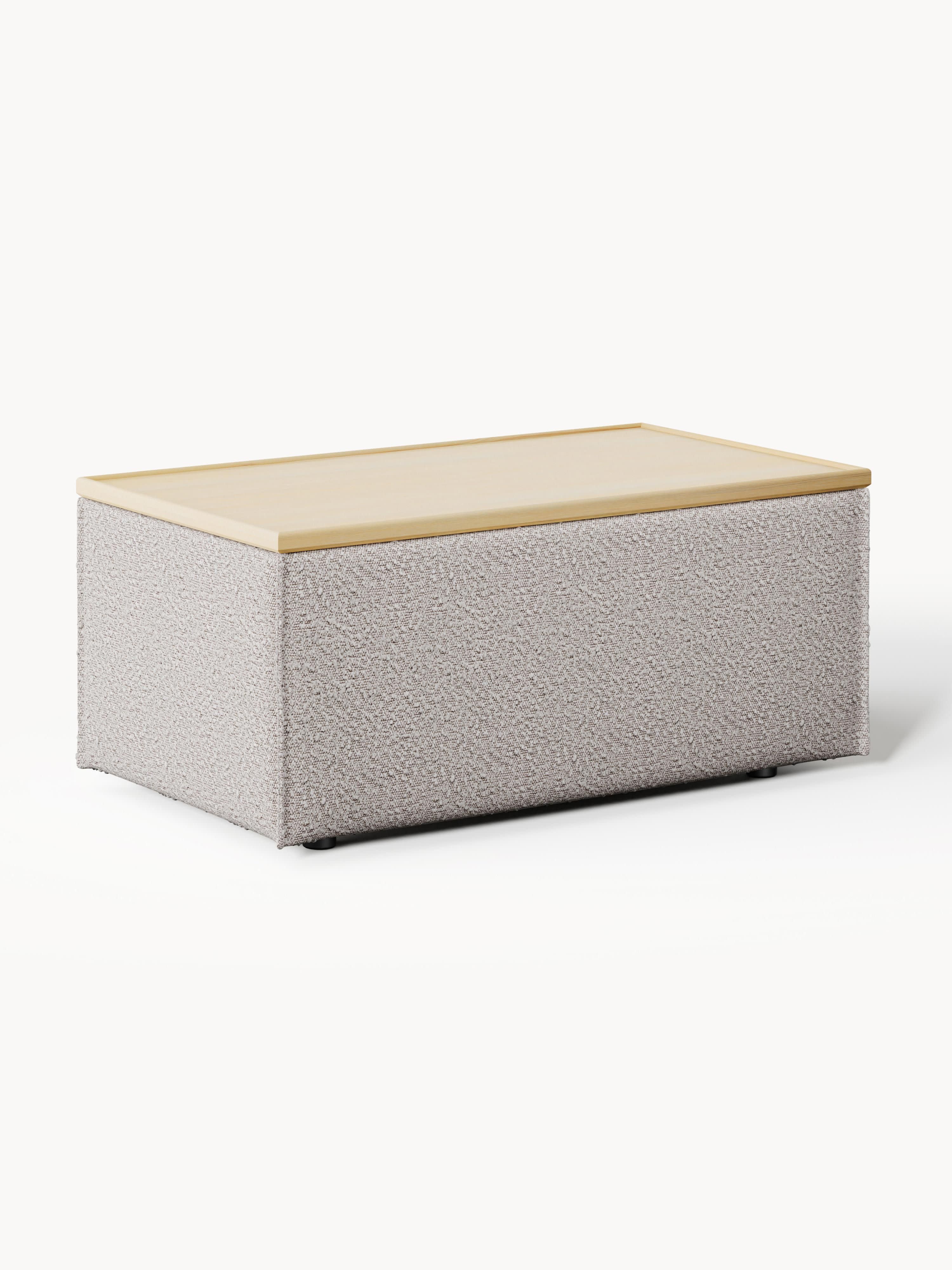 Galeriebild 1 - Sofa-Hocker Lennon aus Bouclé mit Stauraum