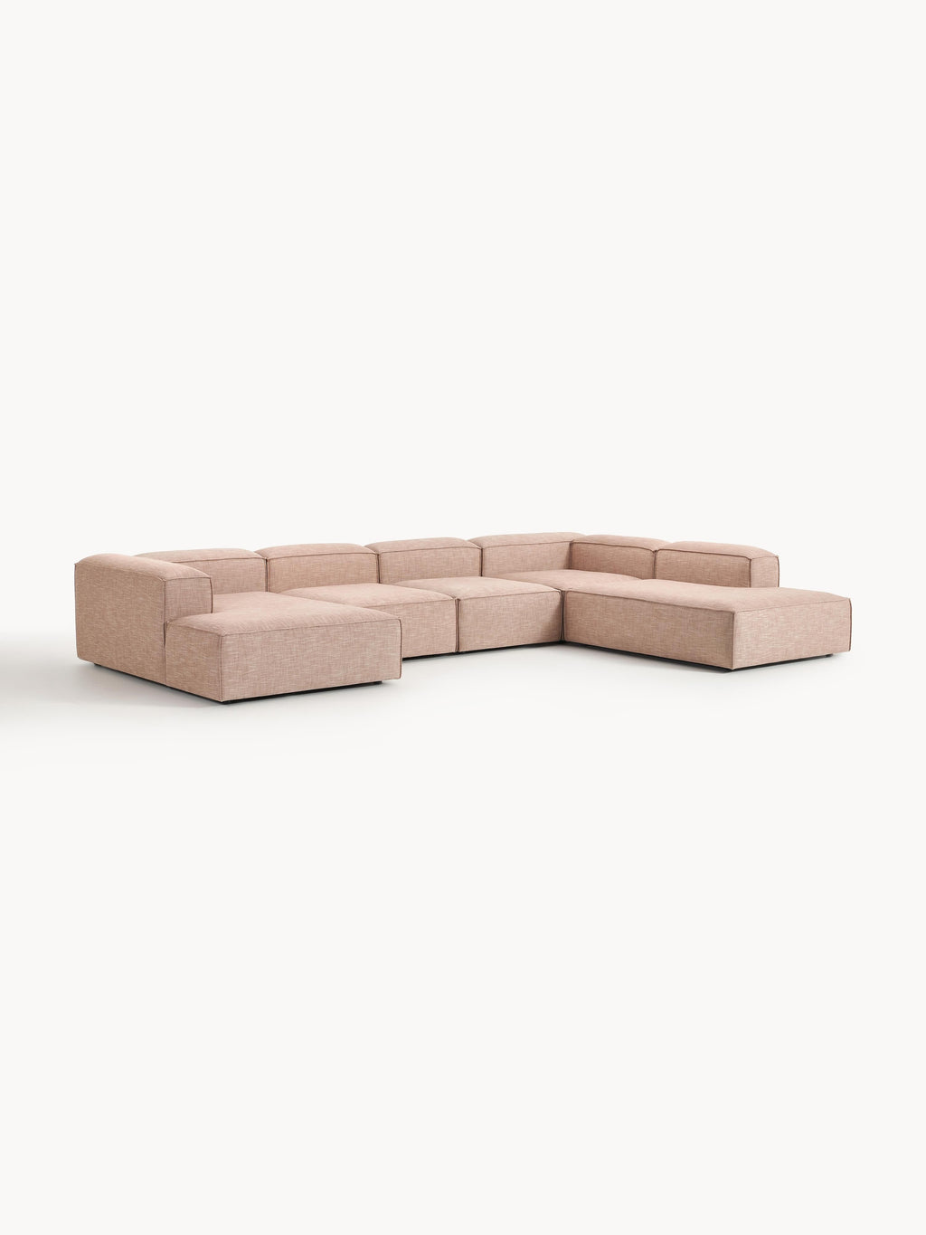 Modulares XL Sofa Lennon aus Leinen-Mix