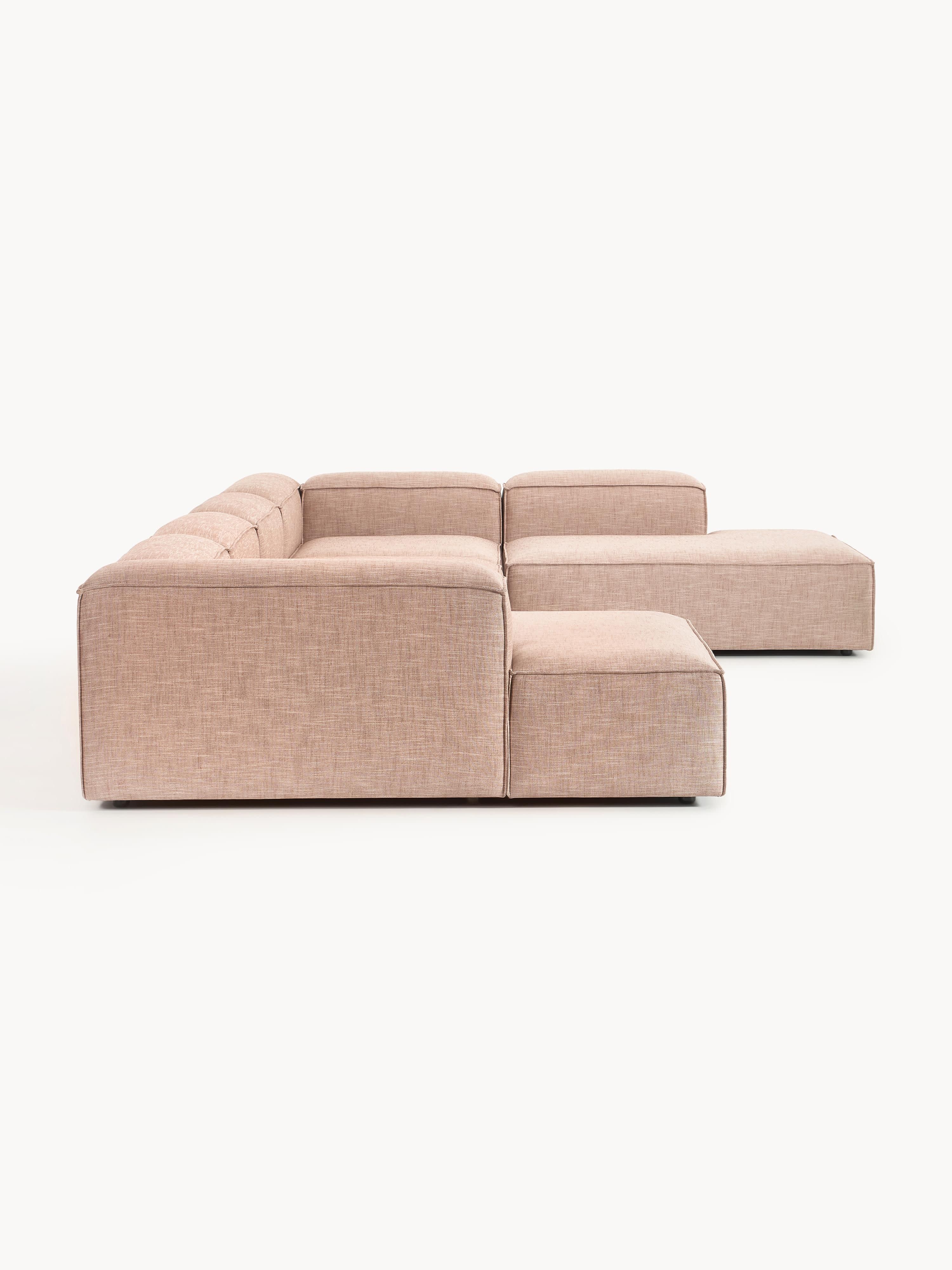Modulares XL Sofa Lennon aus Leinen-Mix