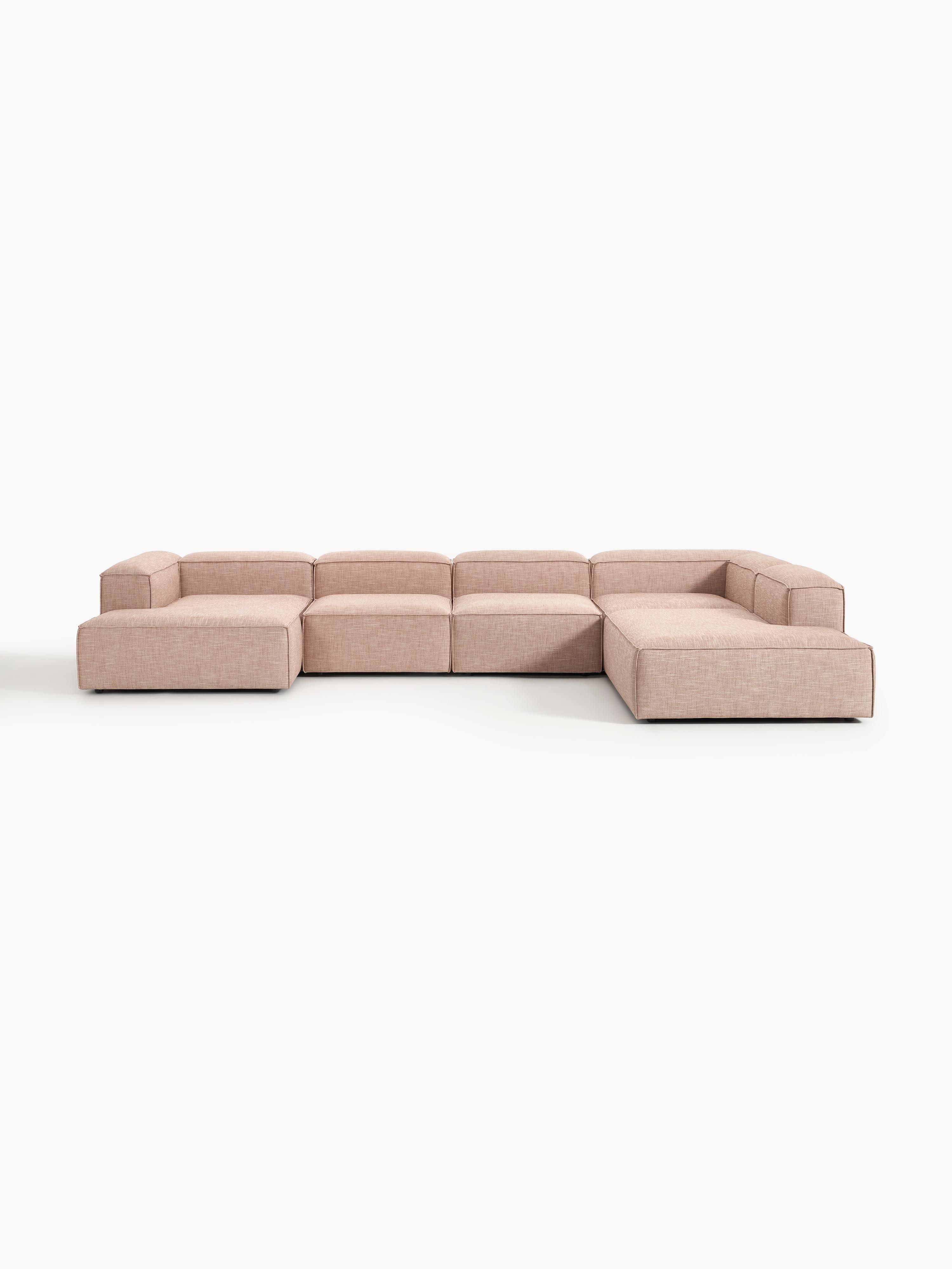 Modulares XL Sofa Lennon aus Leinen-Mix