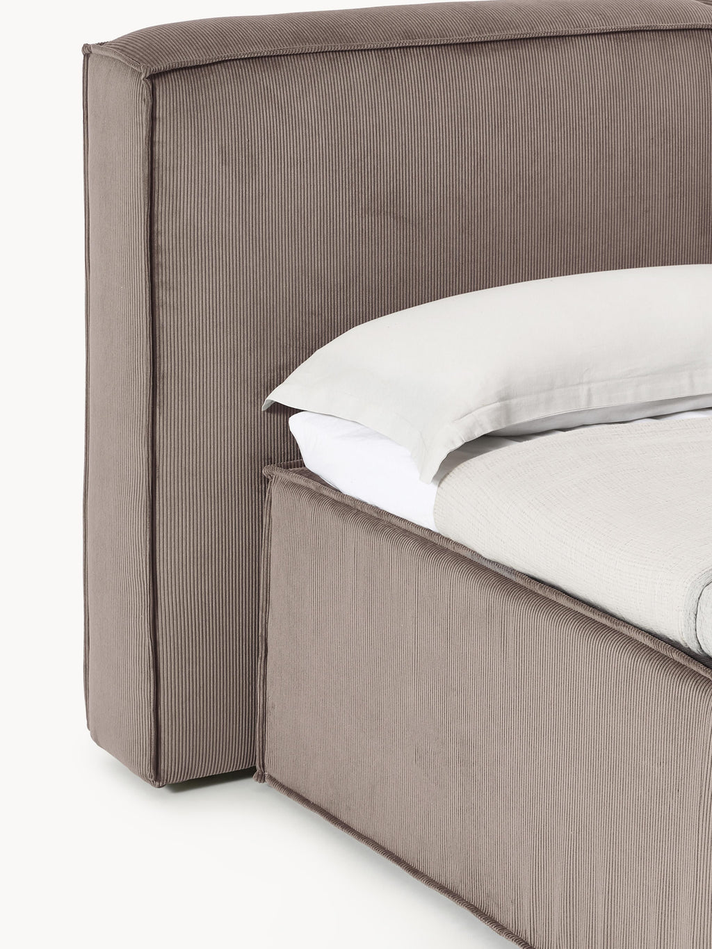 Cord-Boxspringbett Lennon
