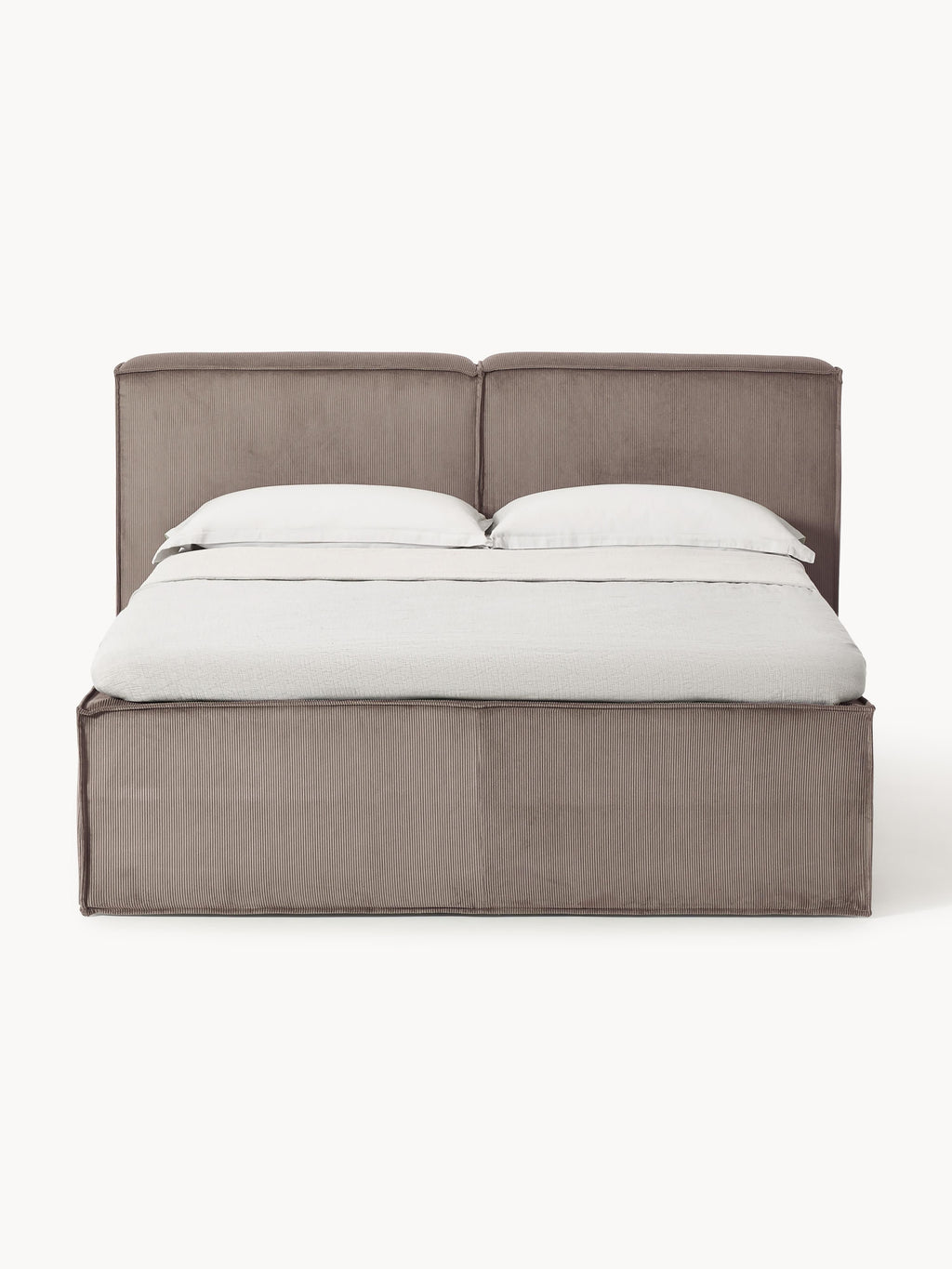 Cord-Boxspringbett Lennon