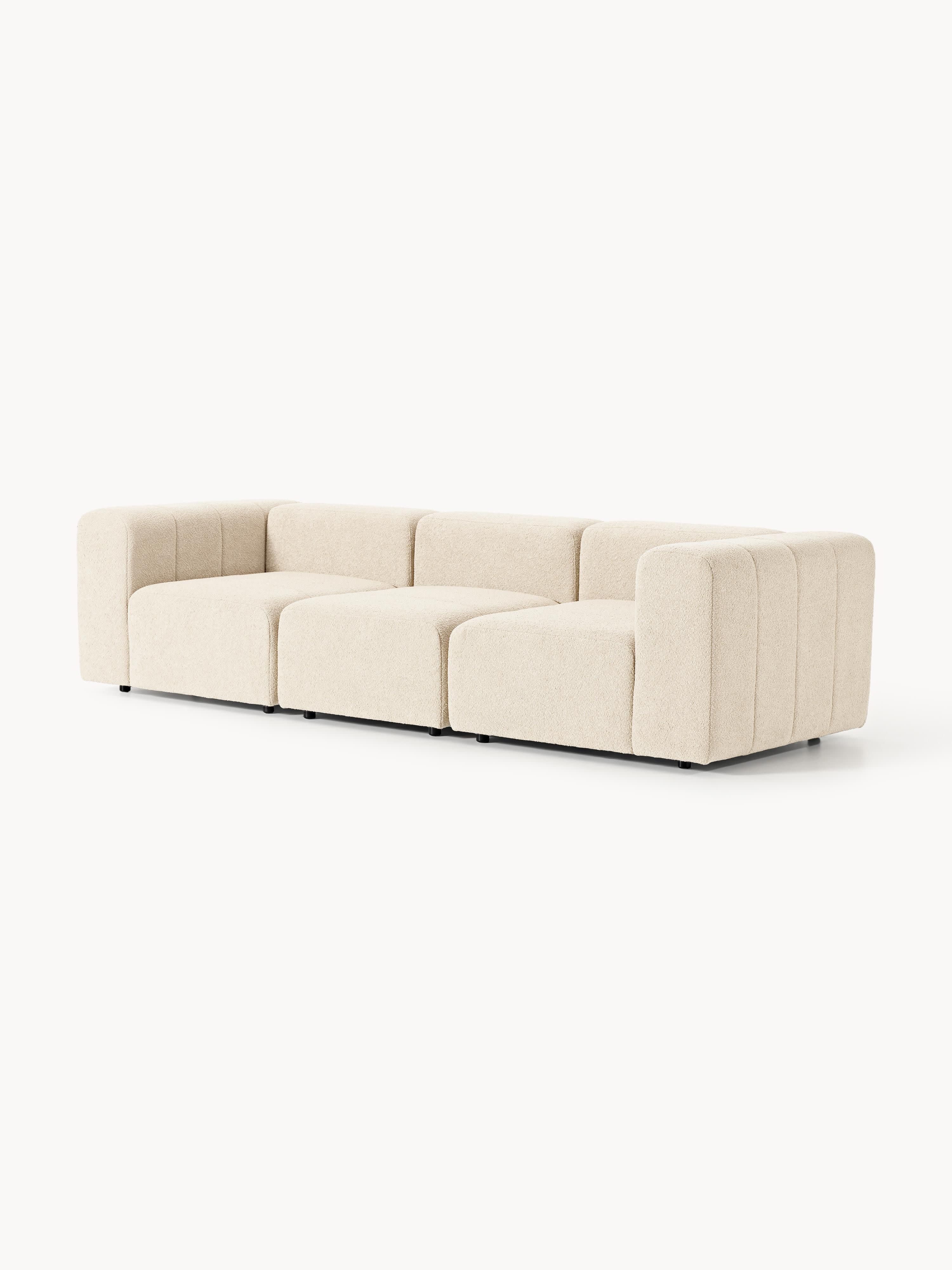 Modulares Bouclé-Sofa Lena (4-Sitzer)