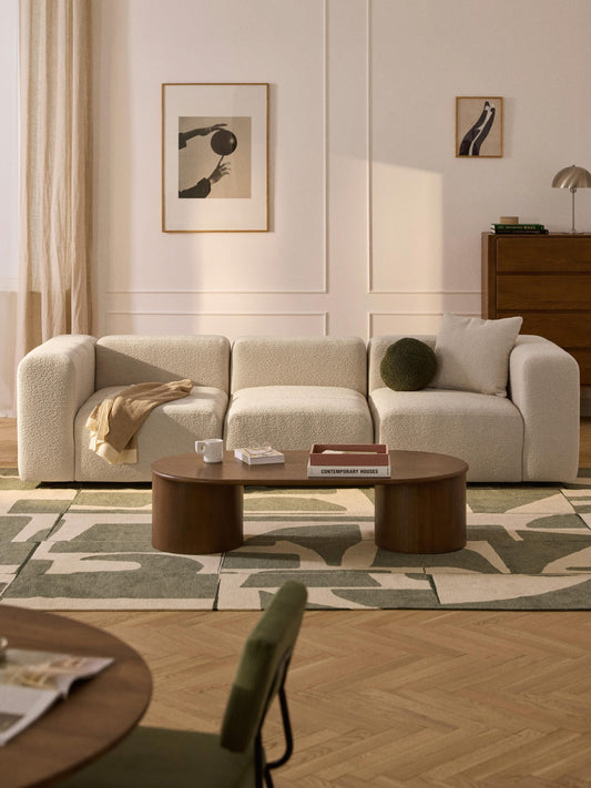 Modulares Bouclé-Sofa Lena (4-Sitzer)