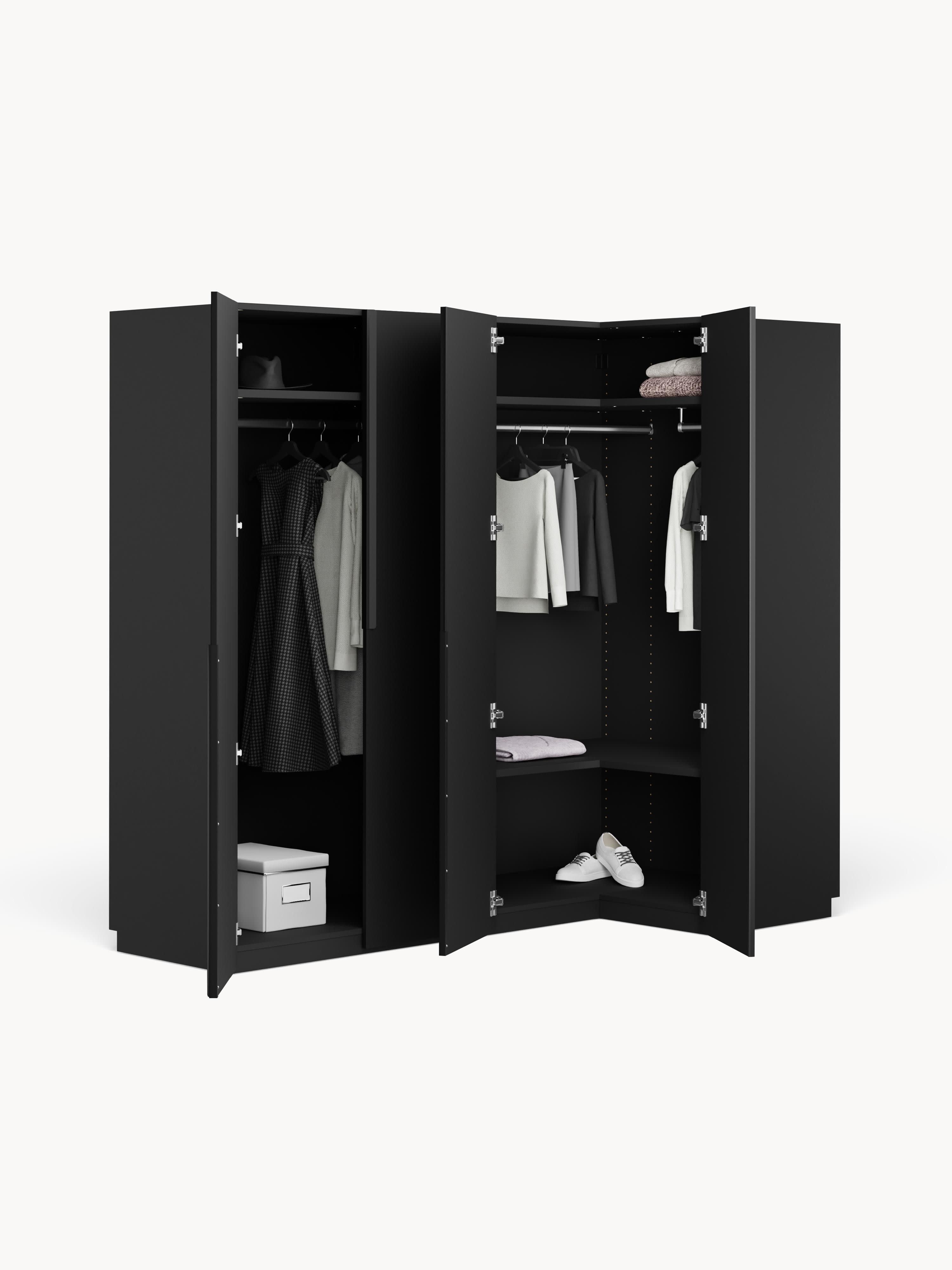 Modularer Eck-Kleiderschrank Leon, 215 cm Breite, in verschiedenen Größen