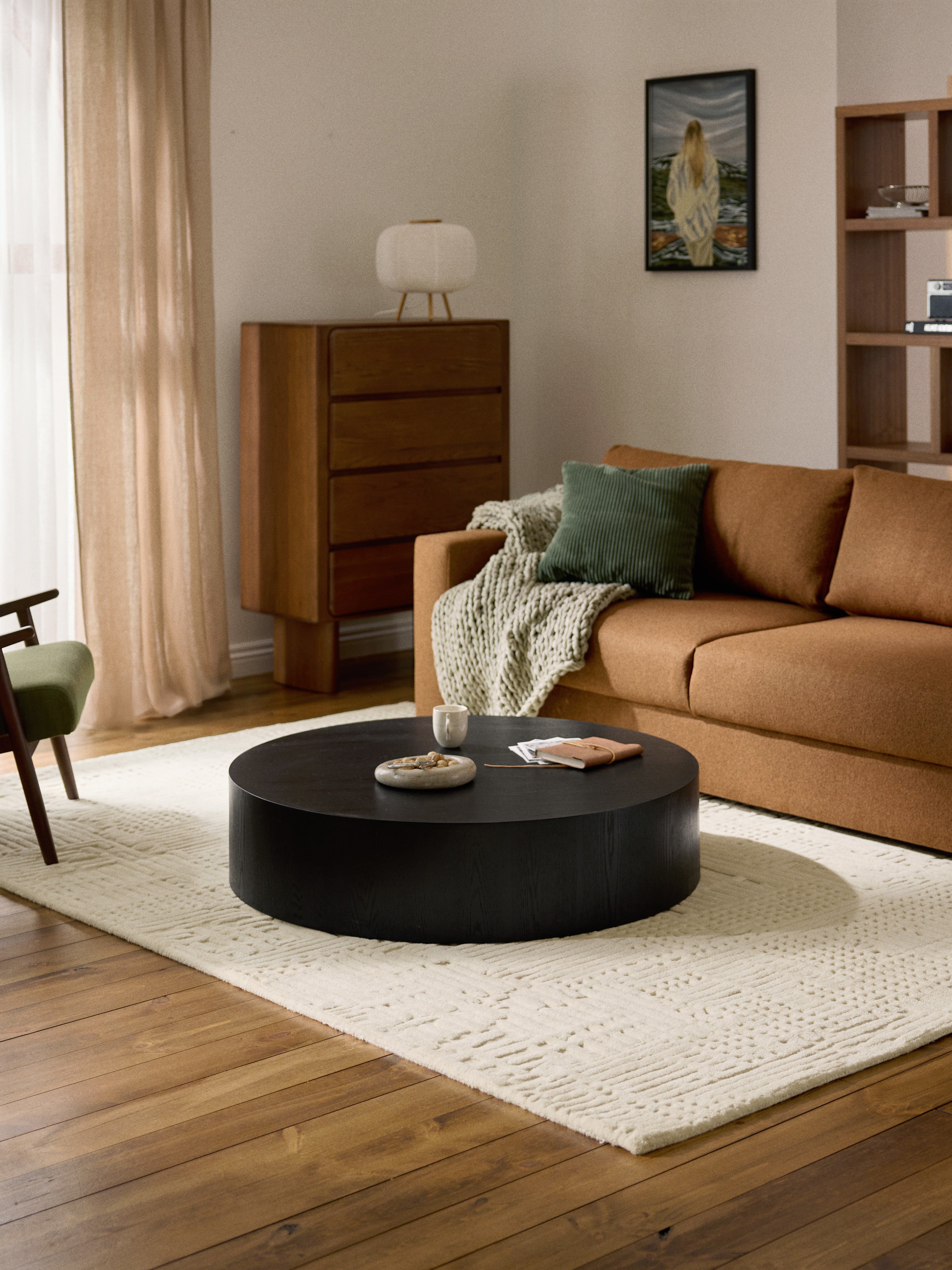 Runder XL Holz-Couchtisch Dan