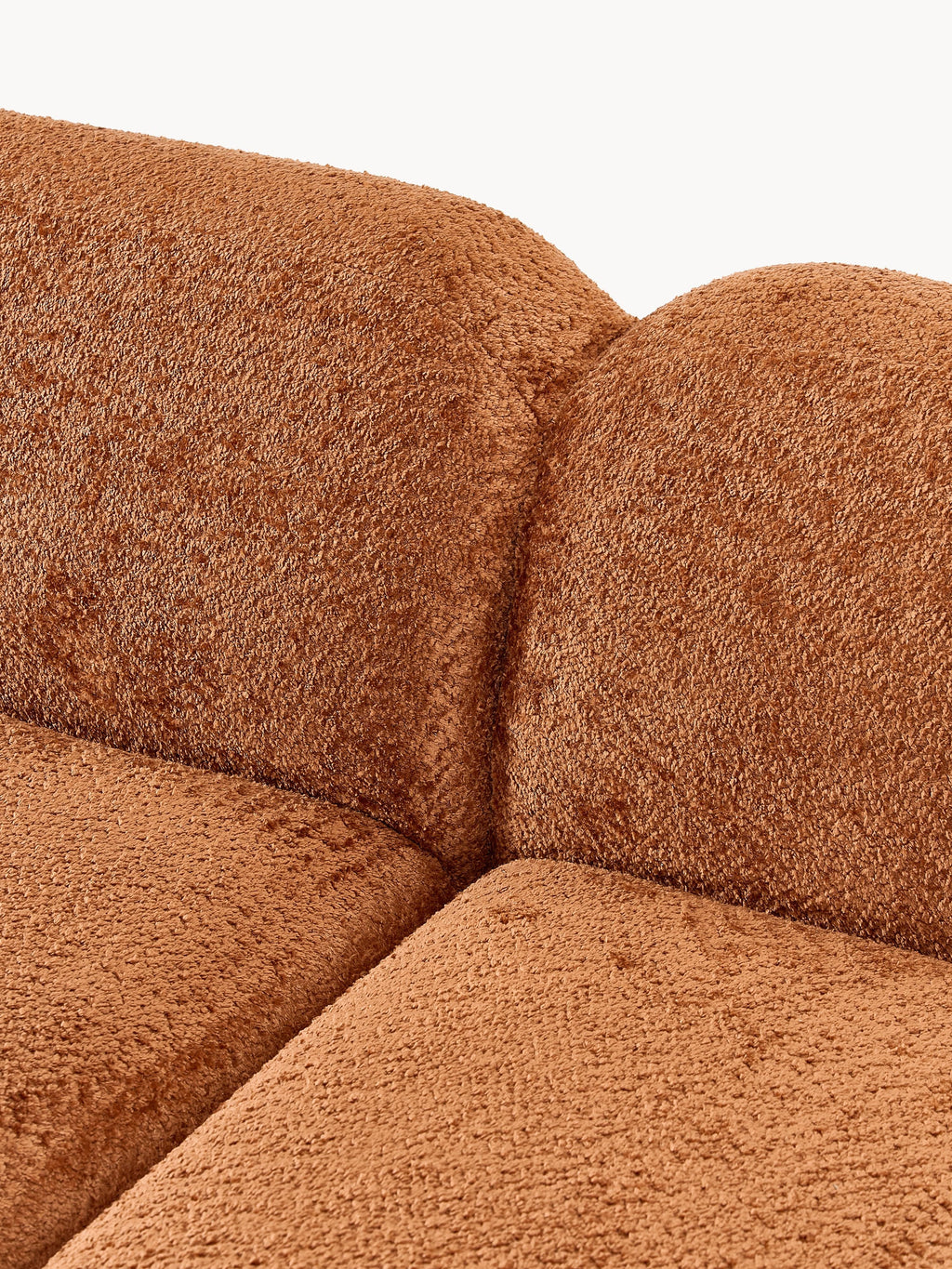 Modulares Teddy-Bouclé-Sofa Wolke (4-Sitzer)