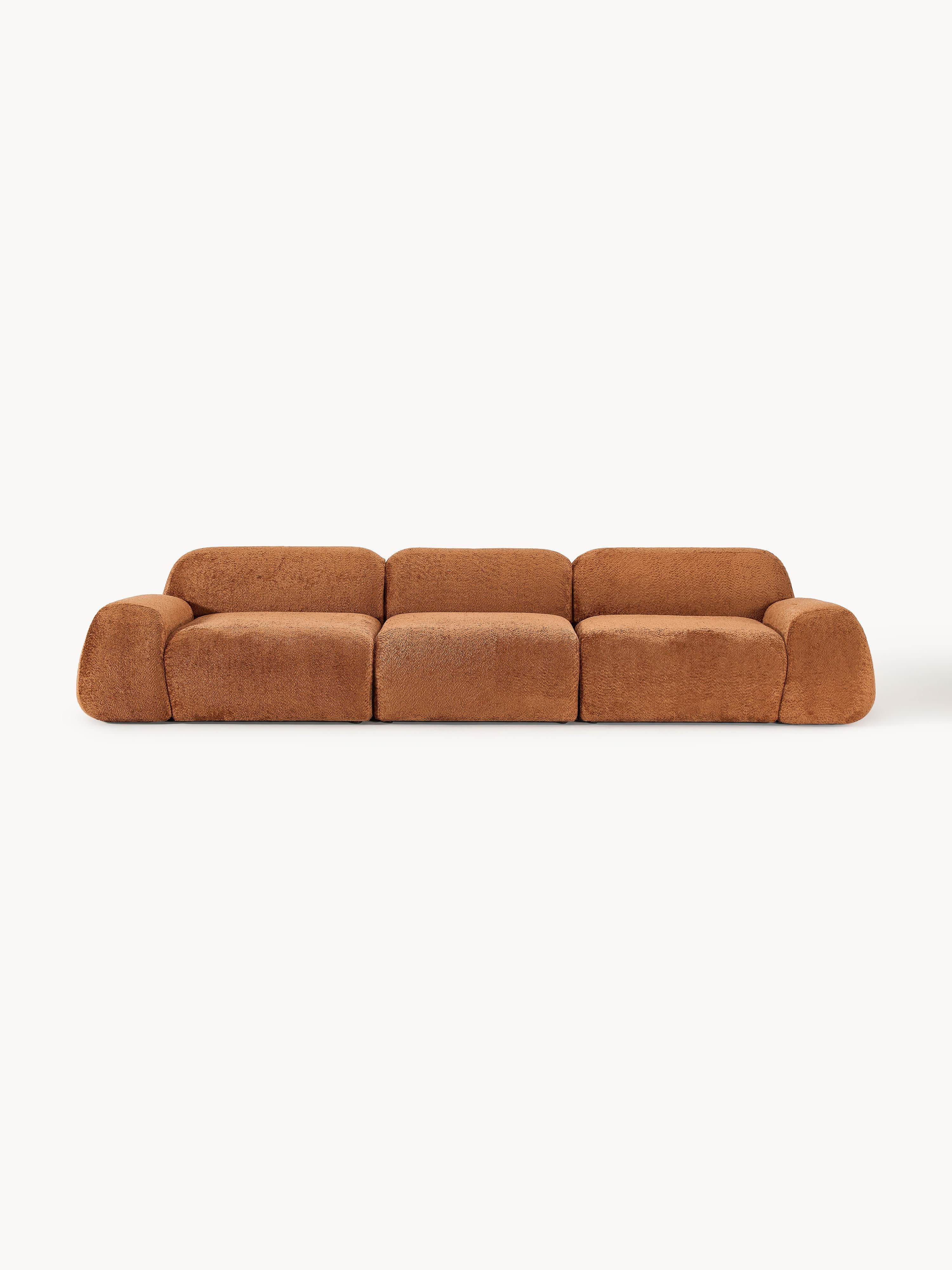 Modulares Teddy-Bouclé-Sofa Wolke (4-Sitzer)