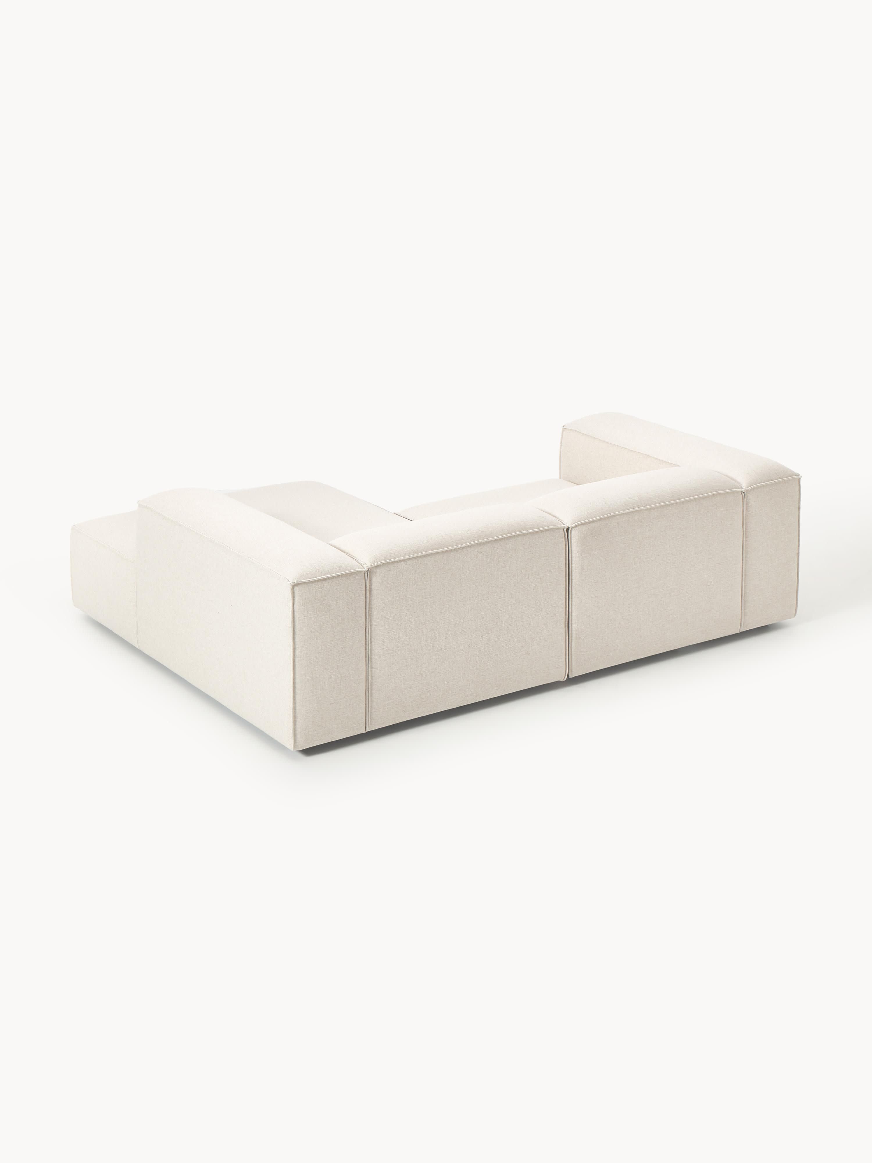 Modulares Ecksofa Lennon (2-Sitzer) aus Leinen-Mix