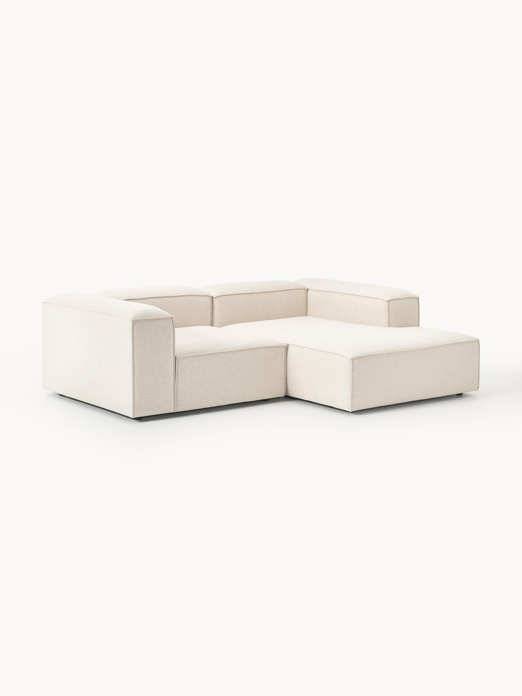 Modulares Ecksofa Lennon (2-Sitzer) aus Leinen-Mix
