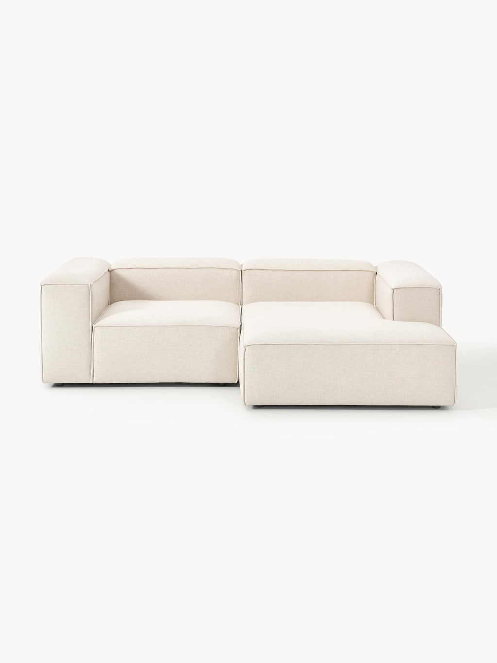 Galeriebild 1 - Modulares Ecksofa Lennon (2-Sitzer) aus Leinen-Mix