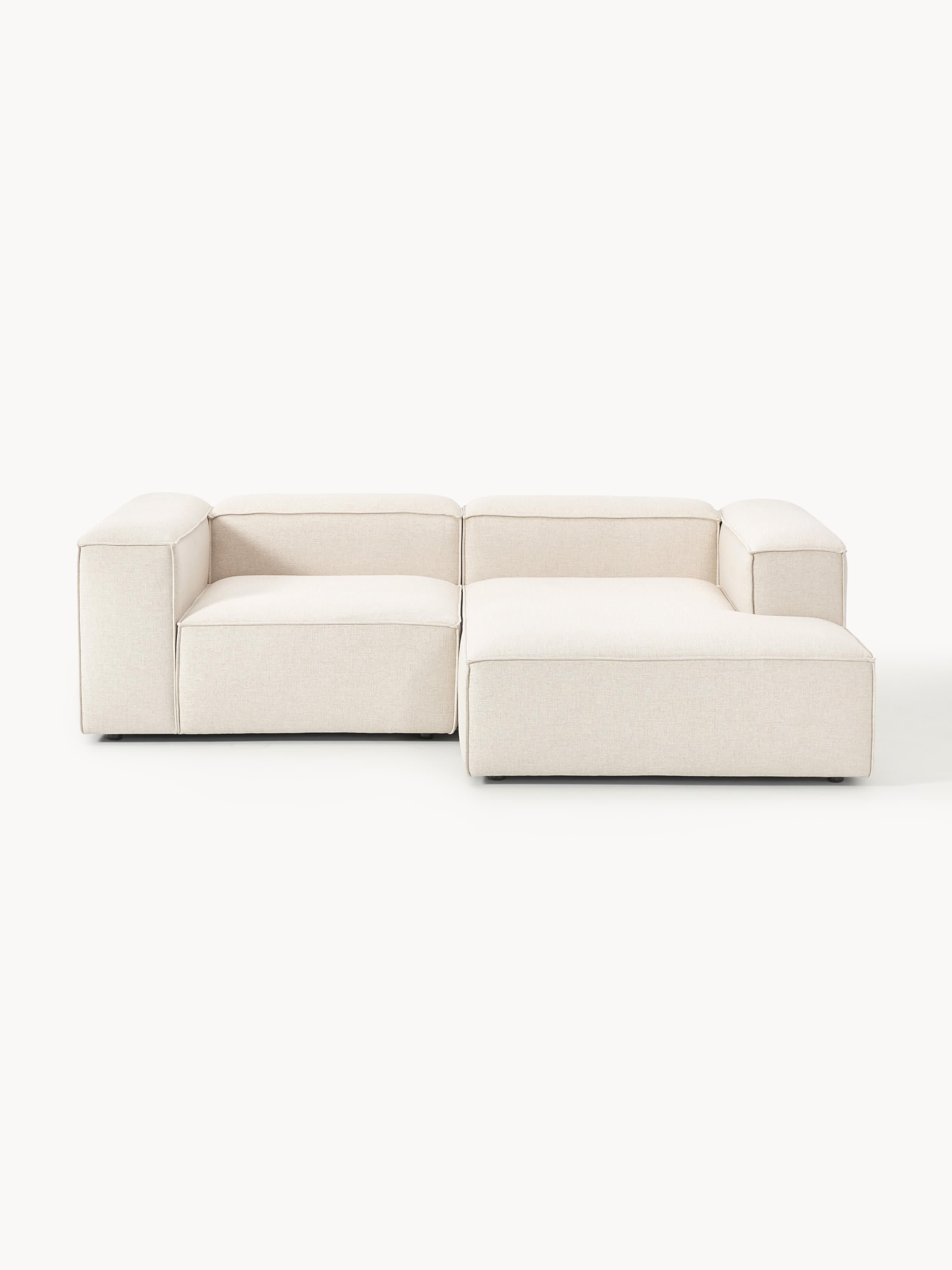 Galeriebild 1 - Modulares Ecksofa Lennon (2-Sitzer) aus Leinen-Mix