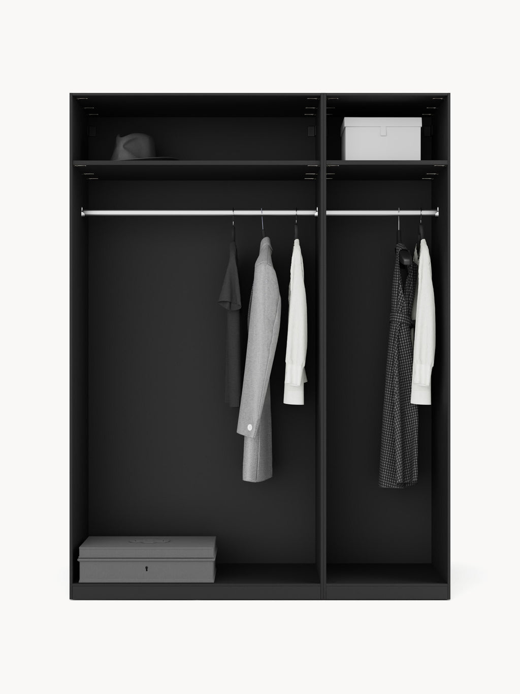 Modular Drehtürenschrank Leon, 150 cm Breite, in verschiedenen Größen