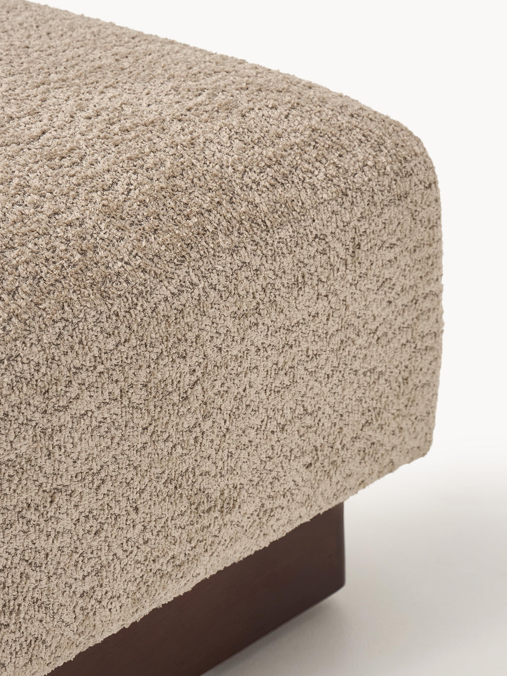 Sofa-Hocker Natalie aus Teddy-Bouclé