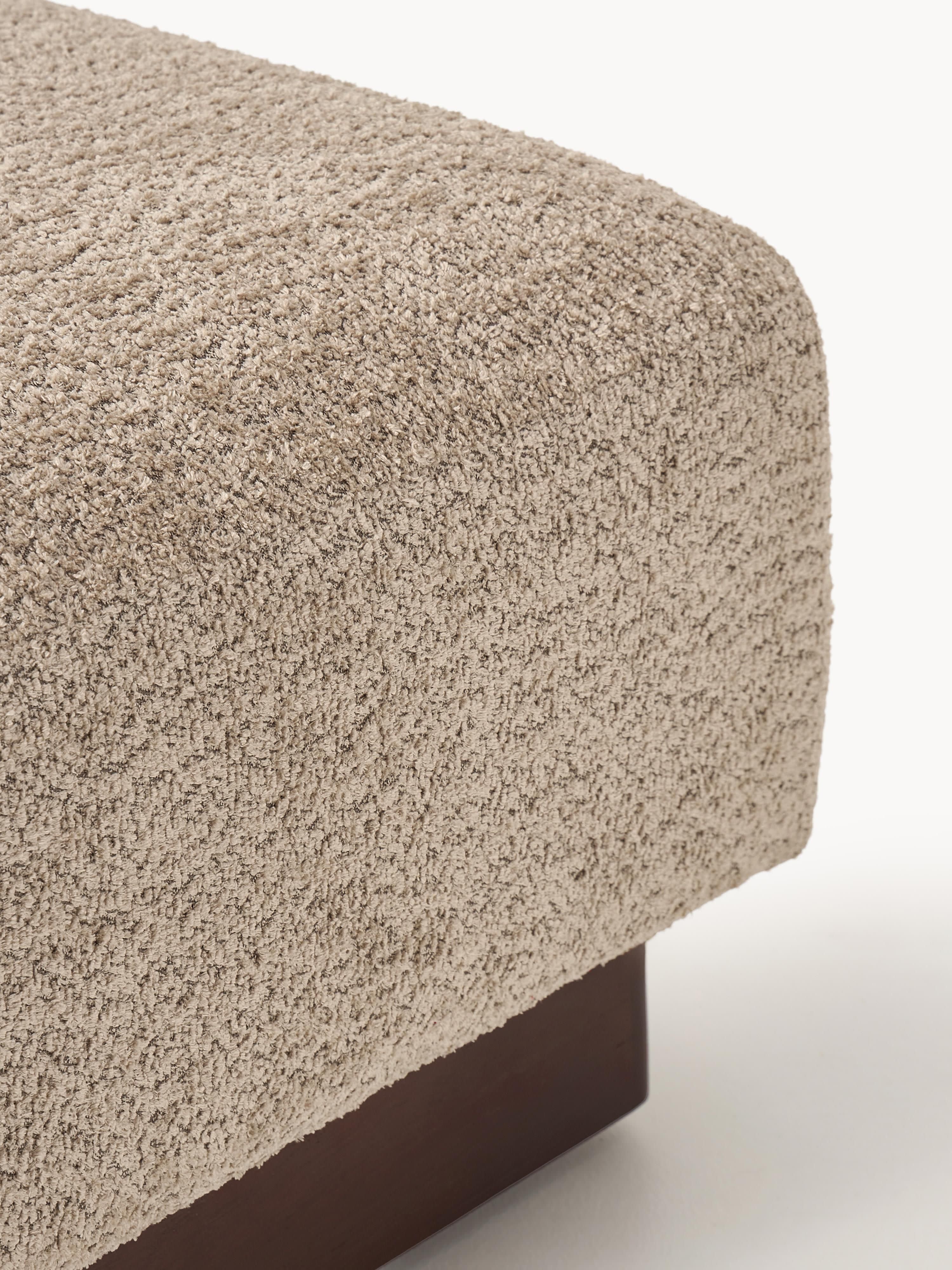 Sofa-Hocker Natalie aus Teddy-Bouclé