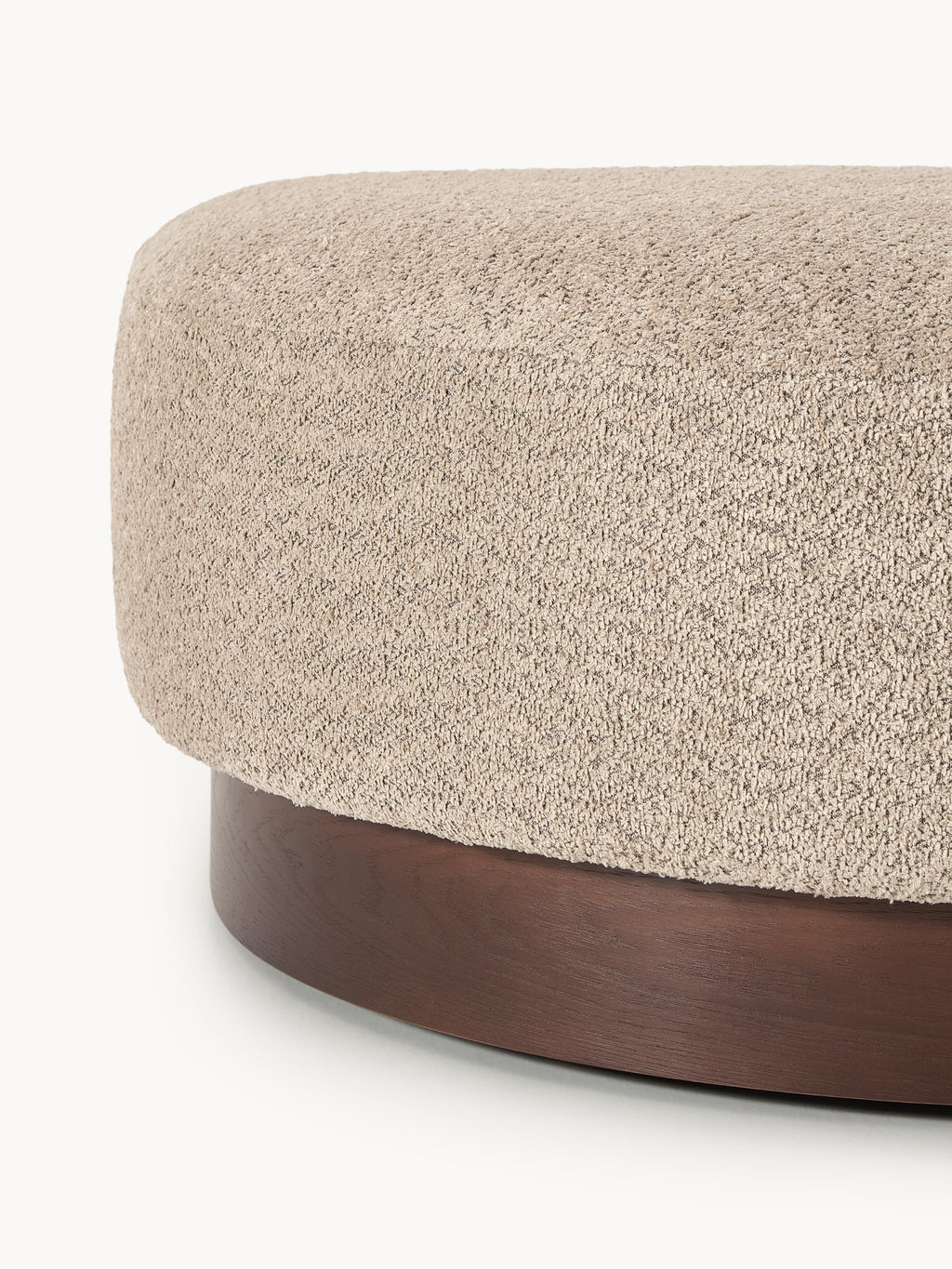 Sofa-Hocker Natalie aus Teddy-Bouclé