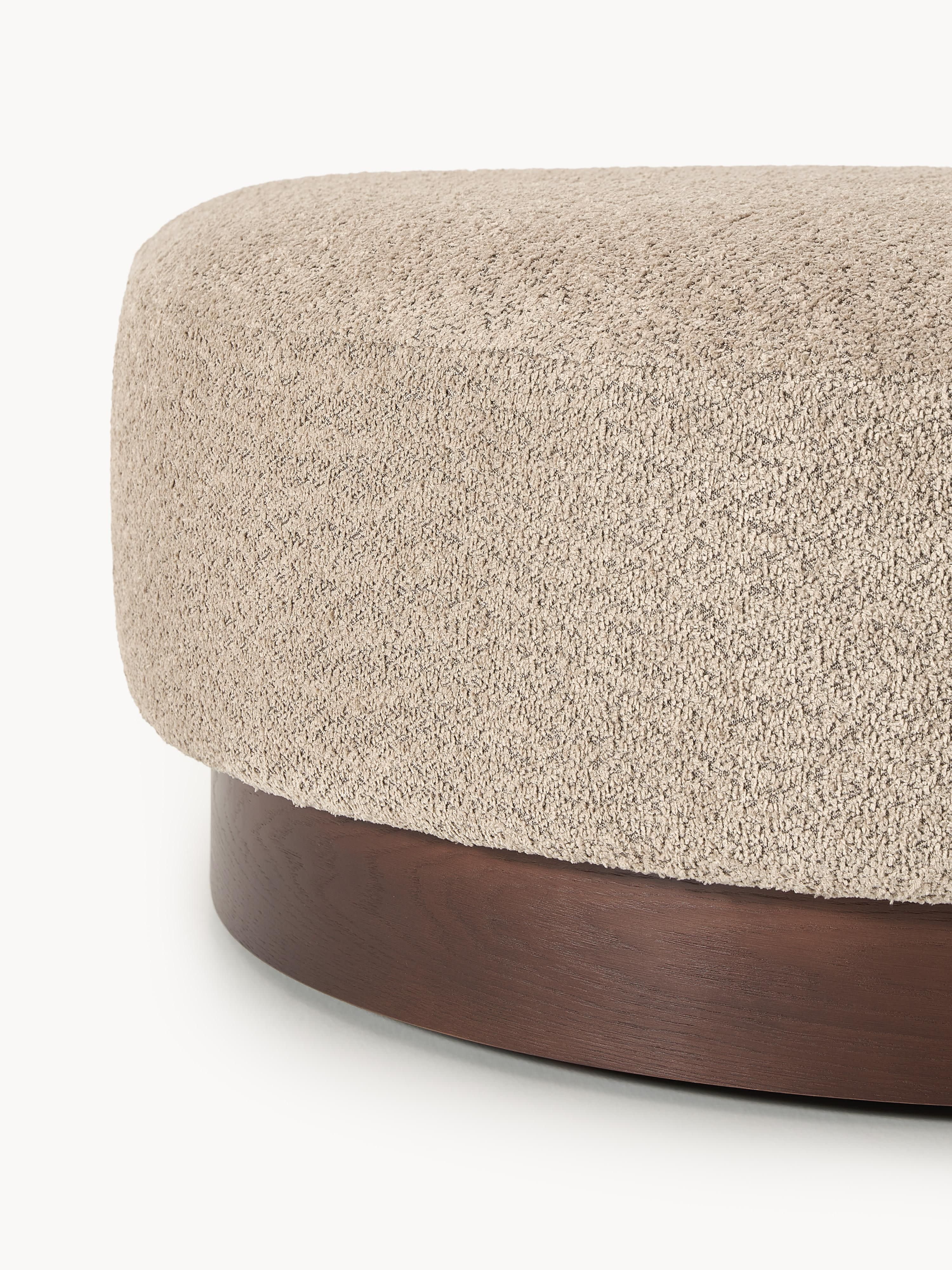 Sofa-Hocker Natalie aus Teddy-Bouclé