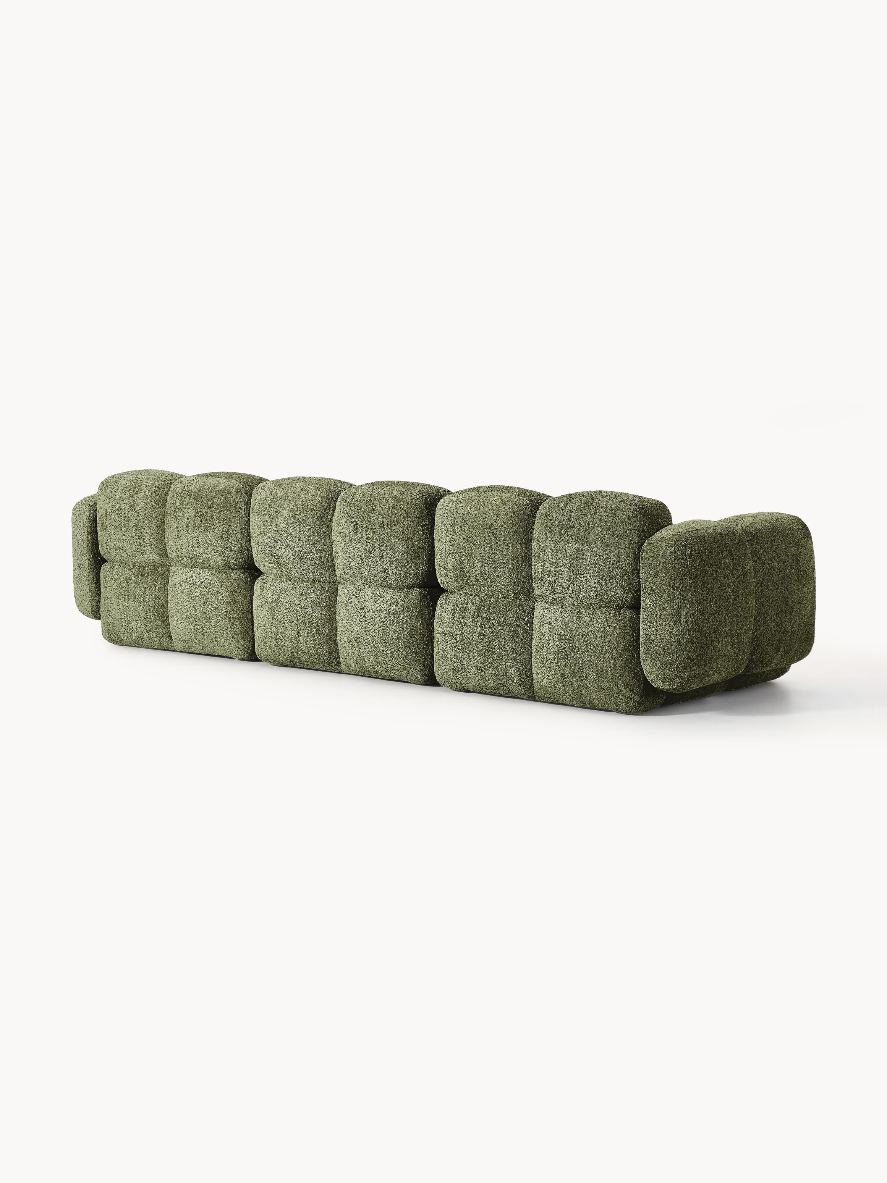 Modulares Sofa Tayla (4-Sitzer) aus Teddy-Bouclé