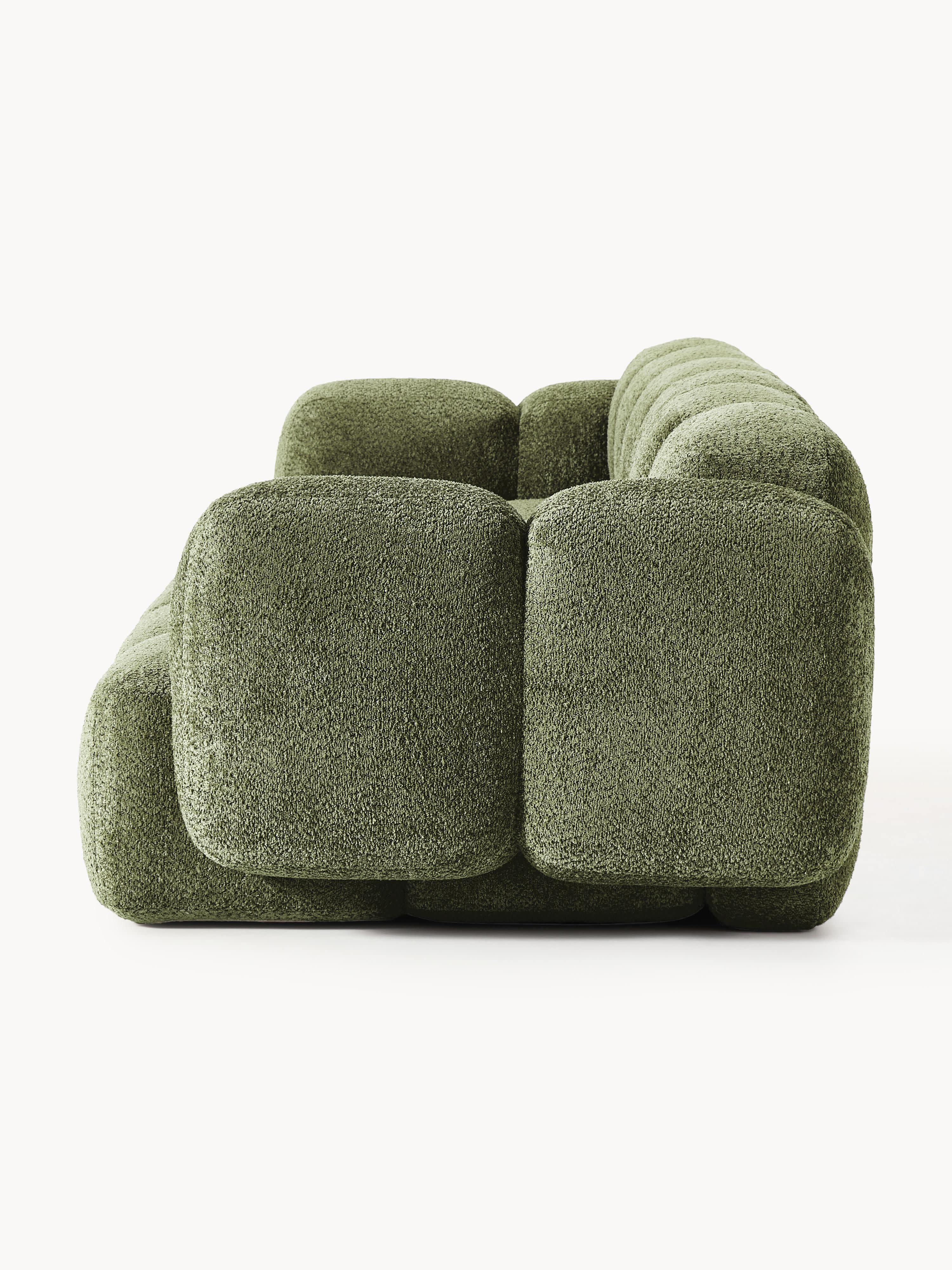 Modulares Sofa Tayla (4-Sitzer) aus Teddy-Bouclé