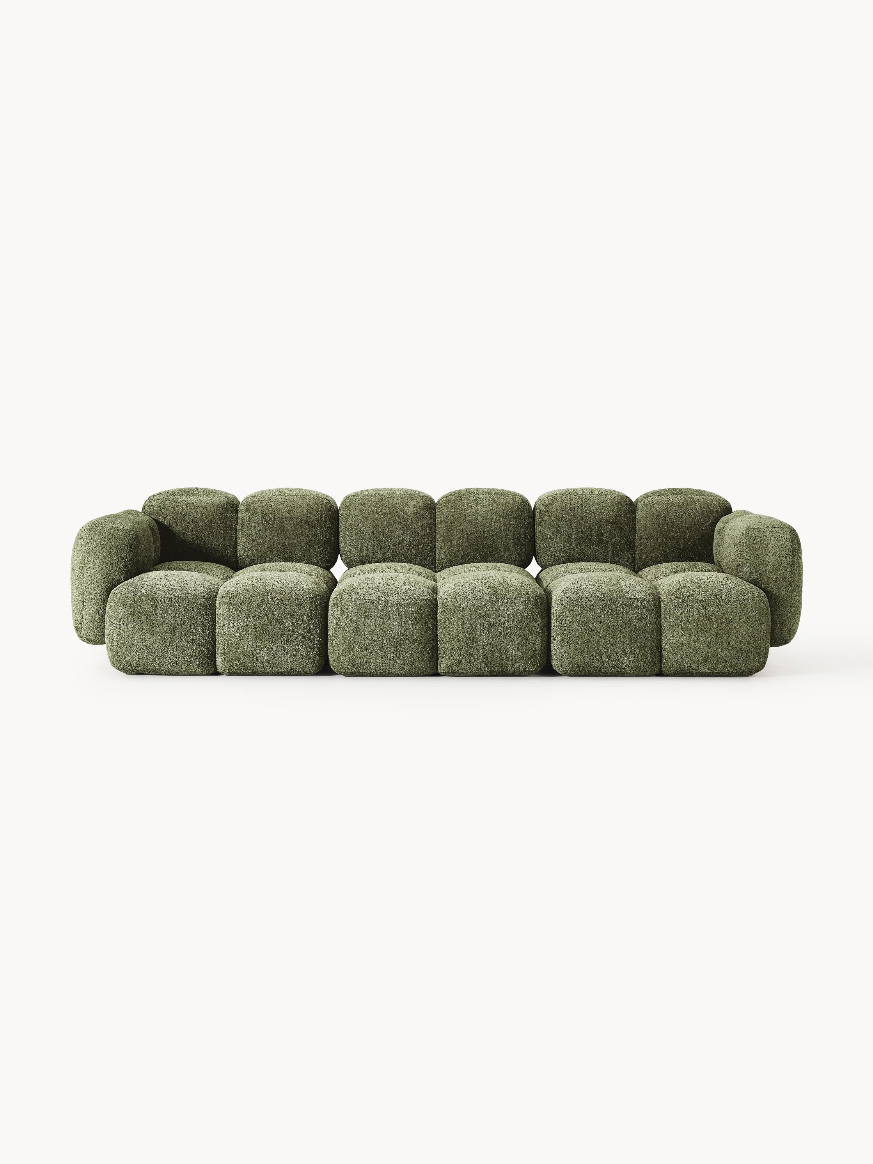 Galeriebild 1 - Modulares Sofa Tayla (4-Sitzer) aus Teddy-Bouclé