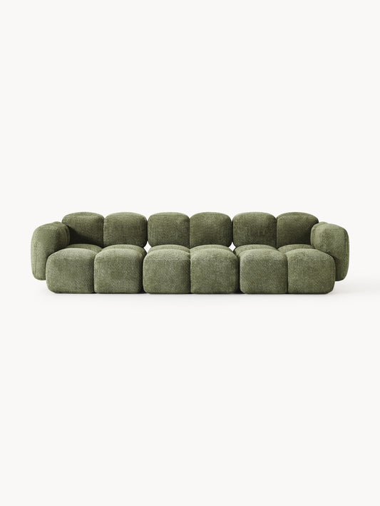 Galeriebild 1 - Modulares Sofa Tayla (4-Sitzer) aus Teddy-Bouclé