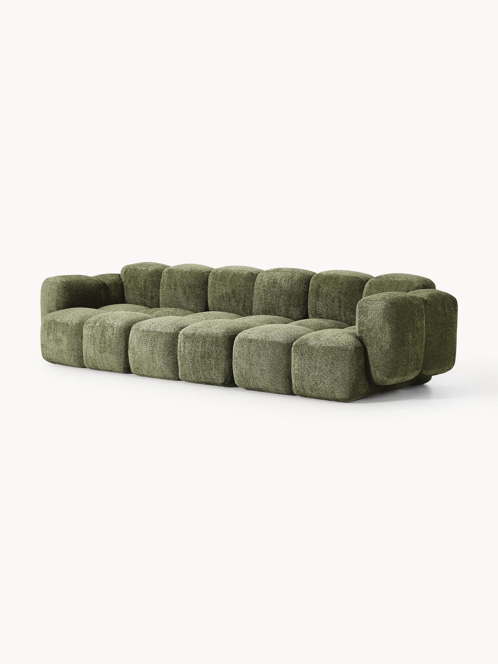 Modulares Sofa Tayla (4-Sitzer) aus Teddy-Bouclé