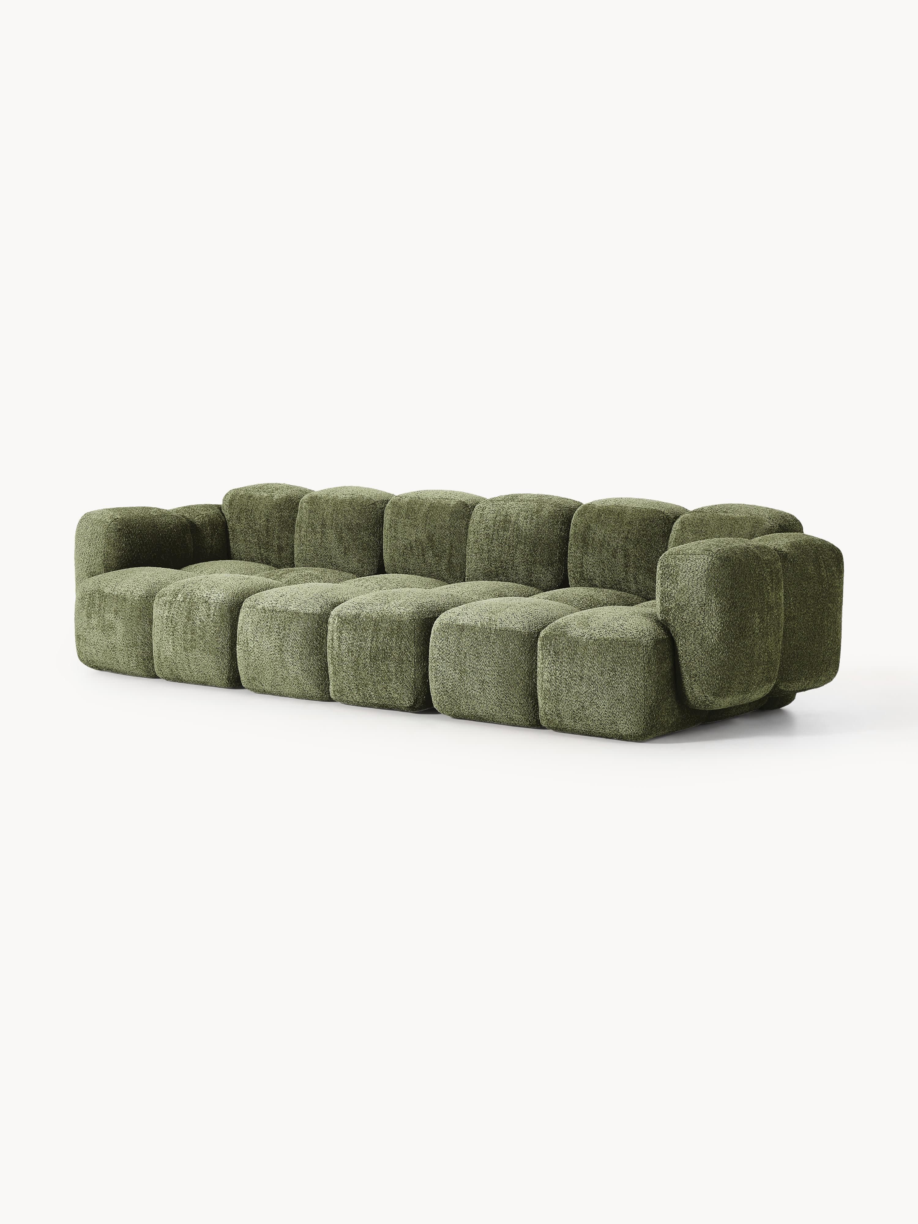 Modulares Sofa Tayla (4-Sitzer) aus Teddy-Bouclé