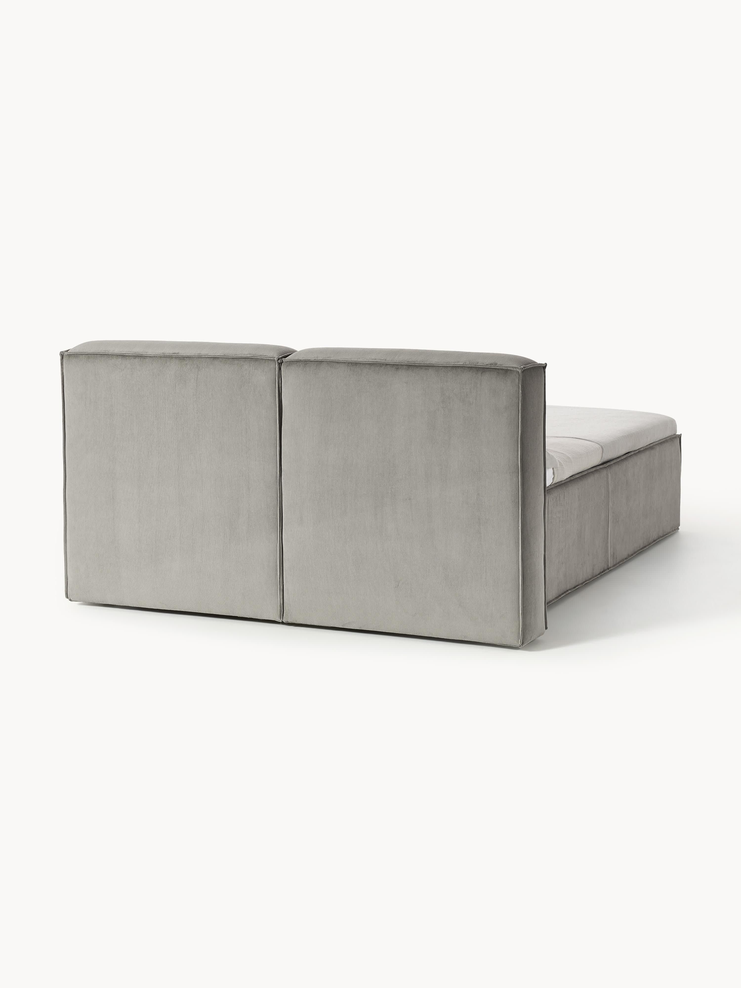 Cord-Boxspringbett Lennon