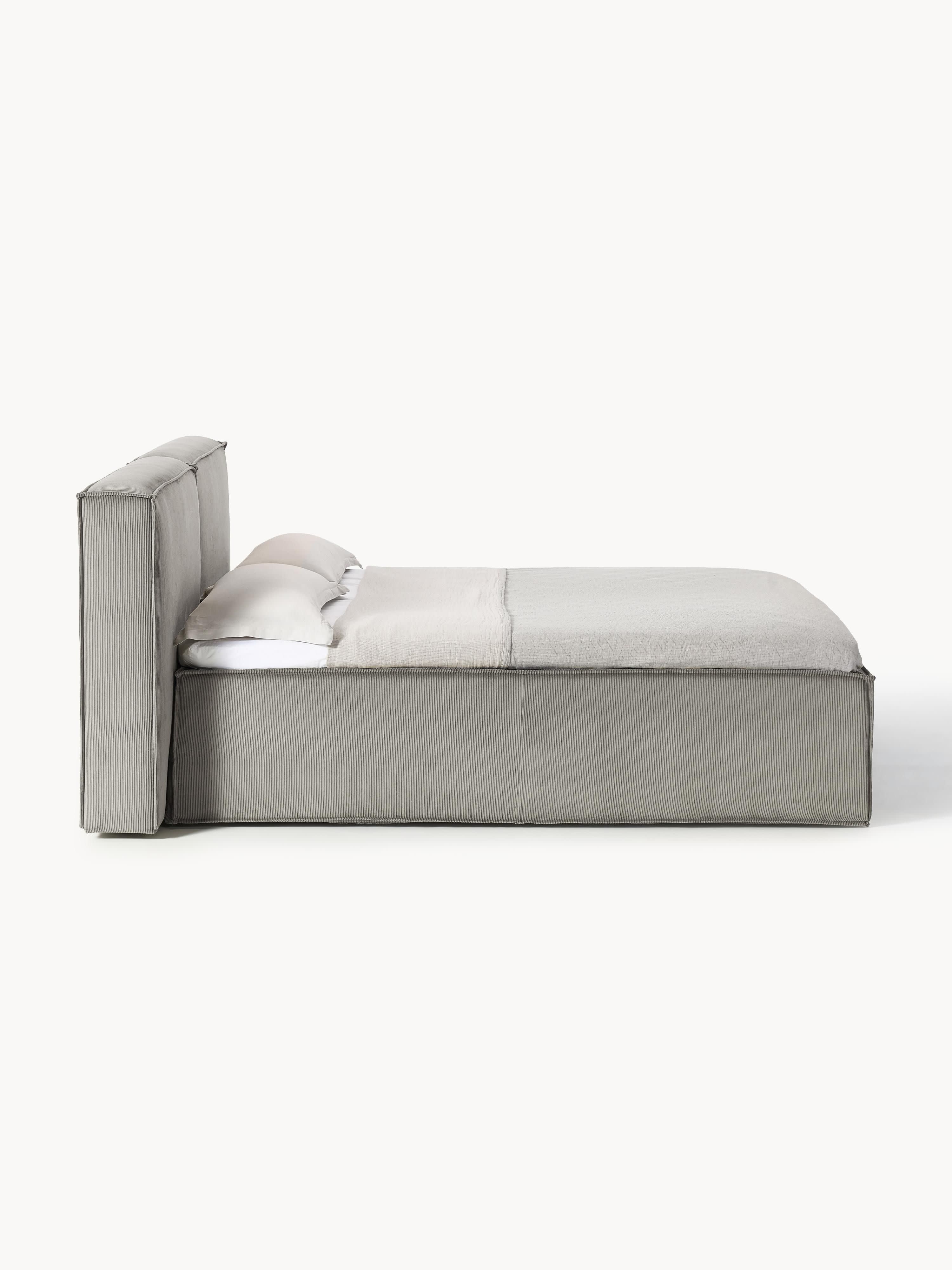 Cord-Boxspringbett Lennon