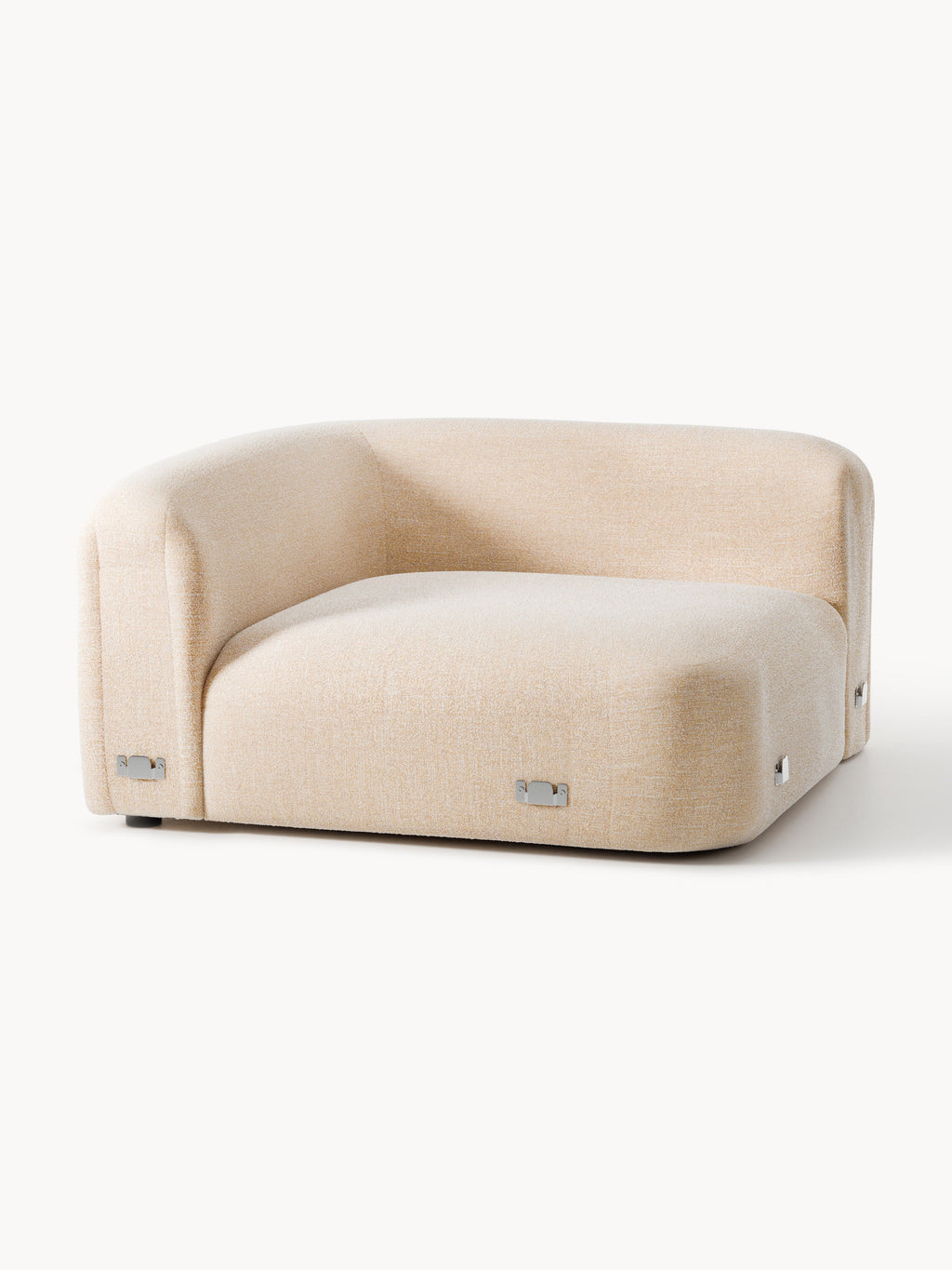 Rundes Bouclé-Eckmodul Wolke