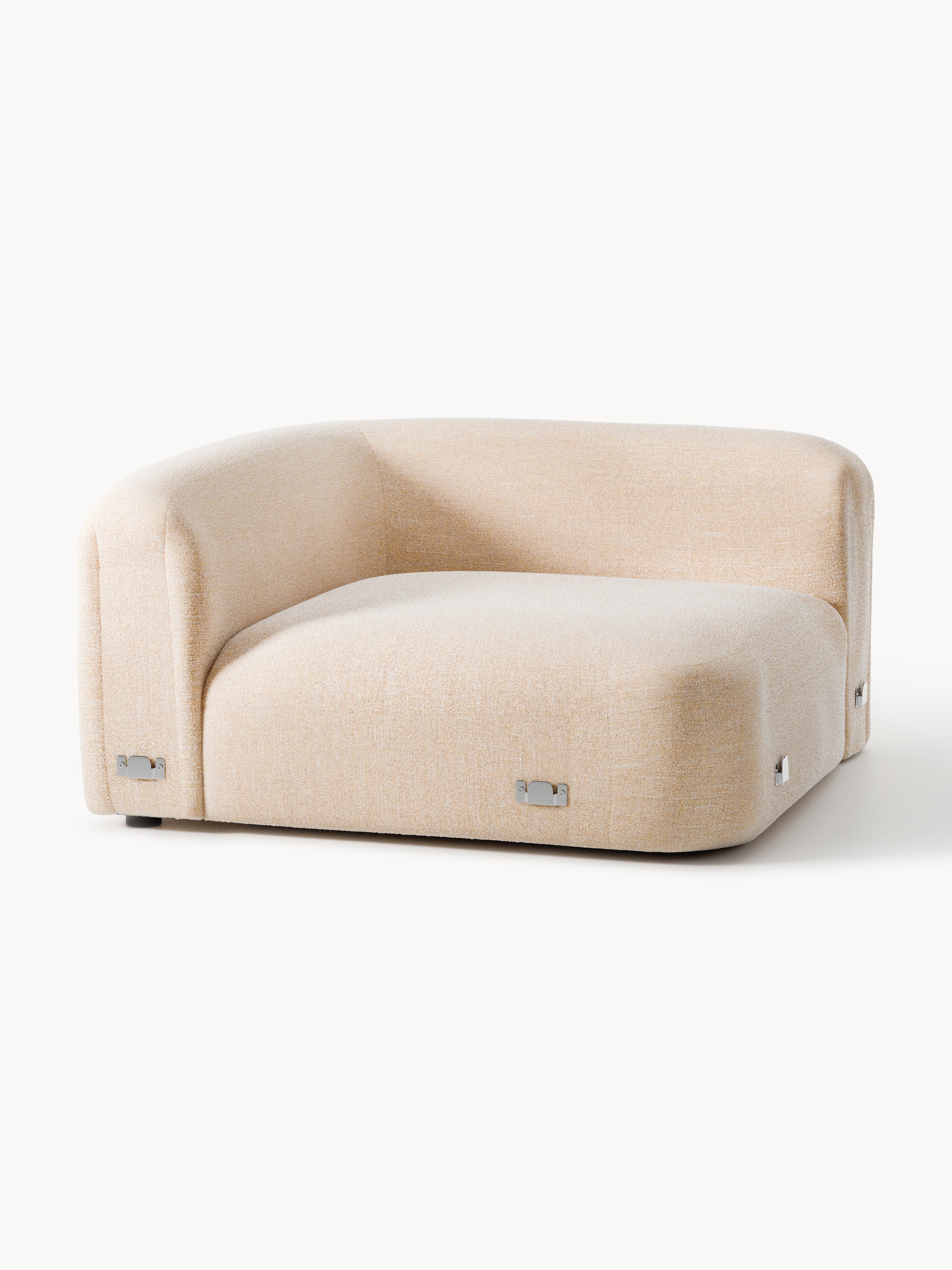 Rundes Bouclé-Eckmodul Wolke