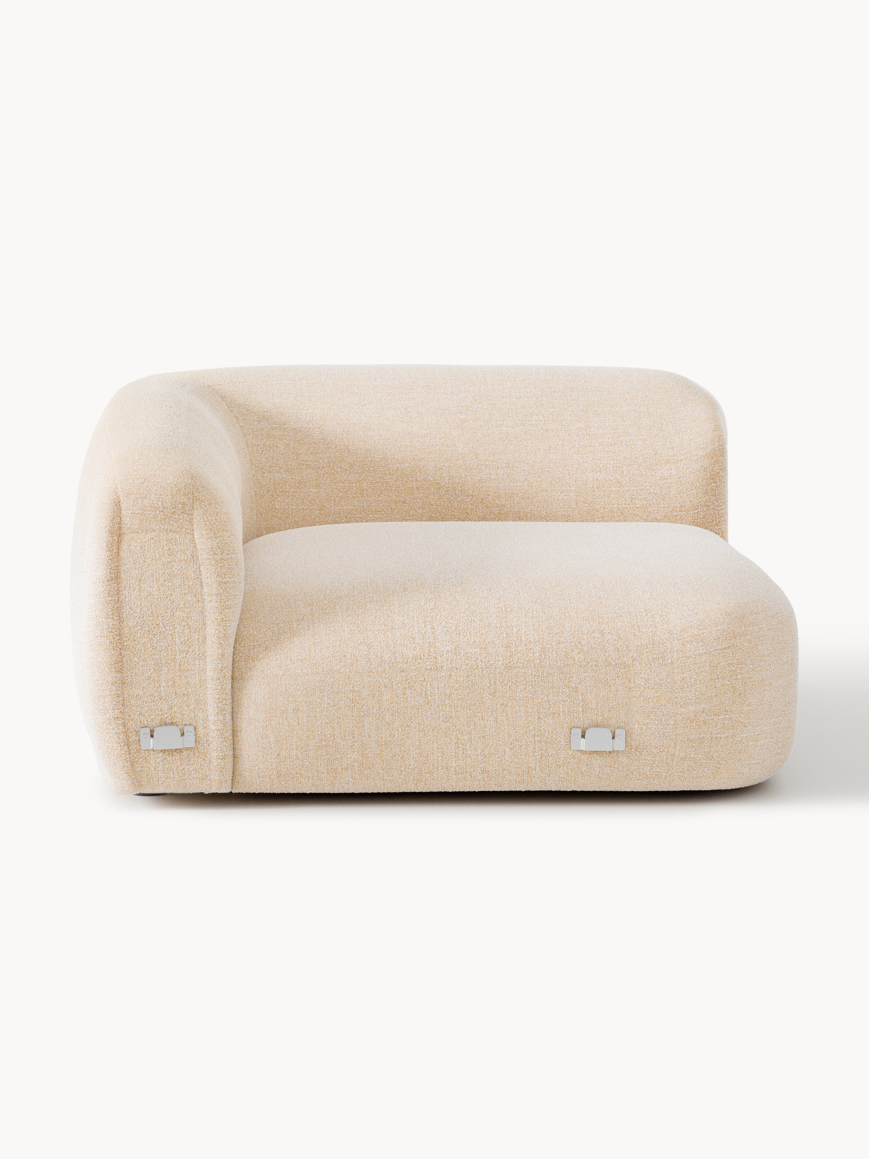 Rundes Bouclé-Eckmodul Wolke
