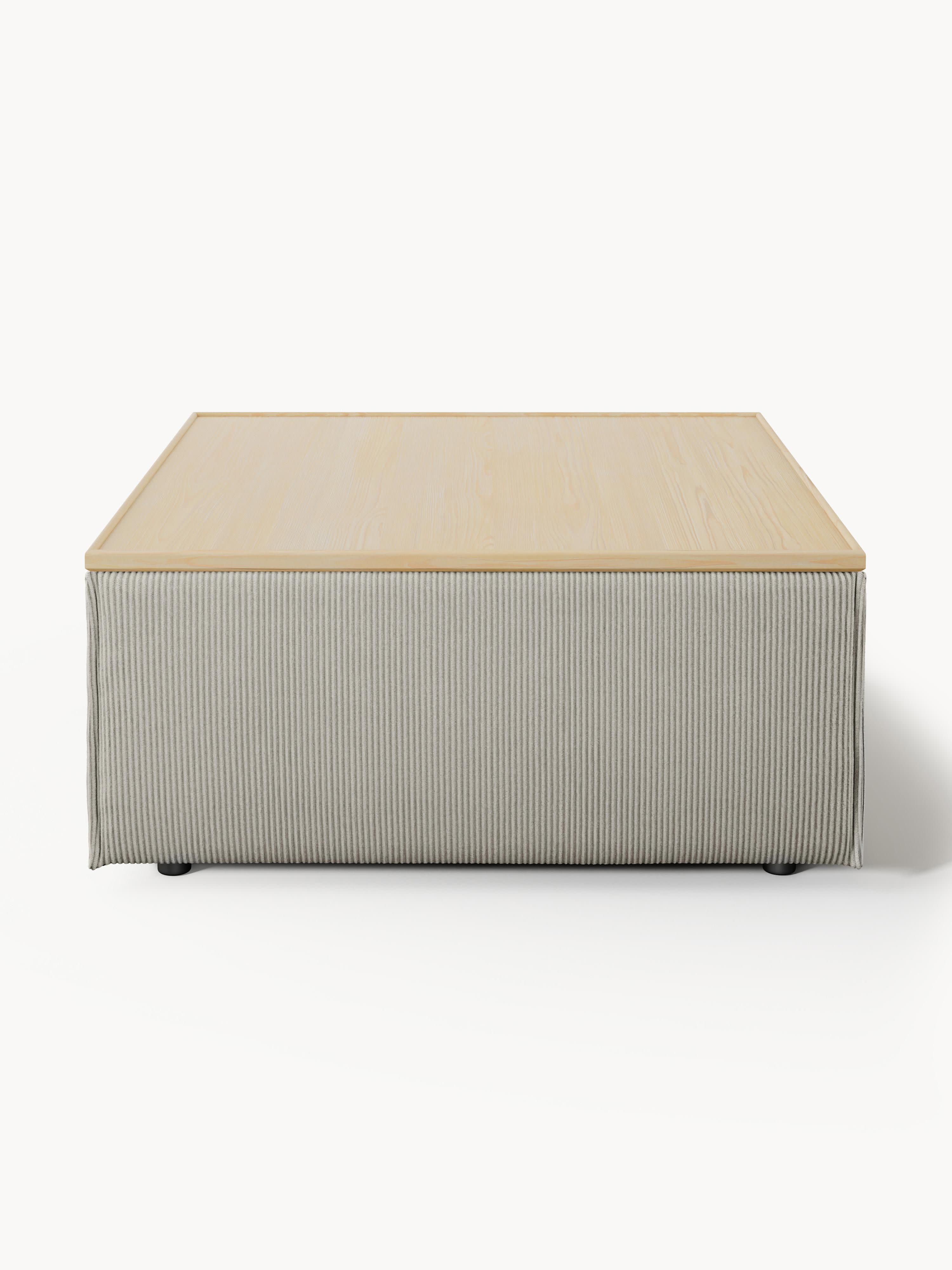 Sofa-Hocker Lennon aus Cord mit Stauraum