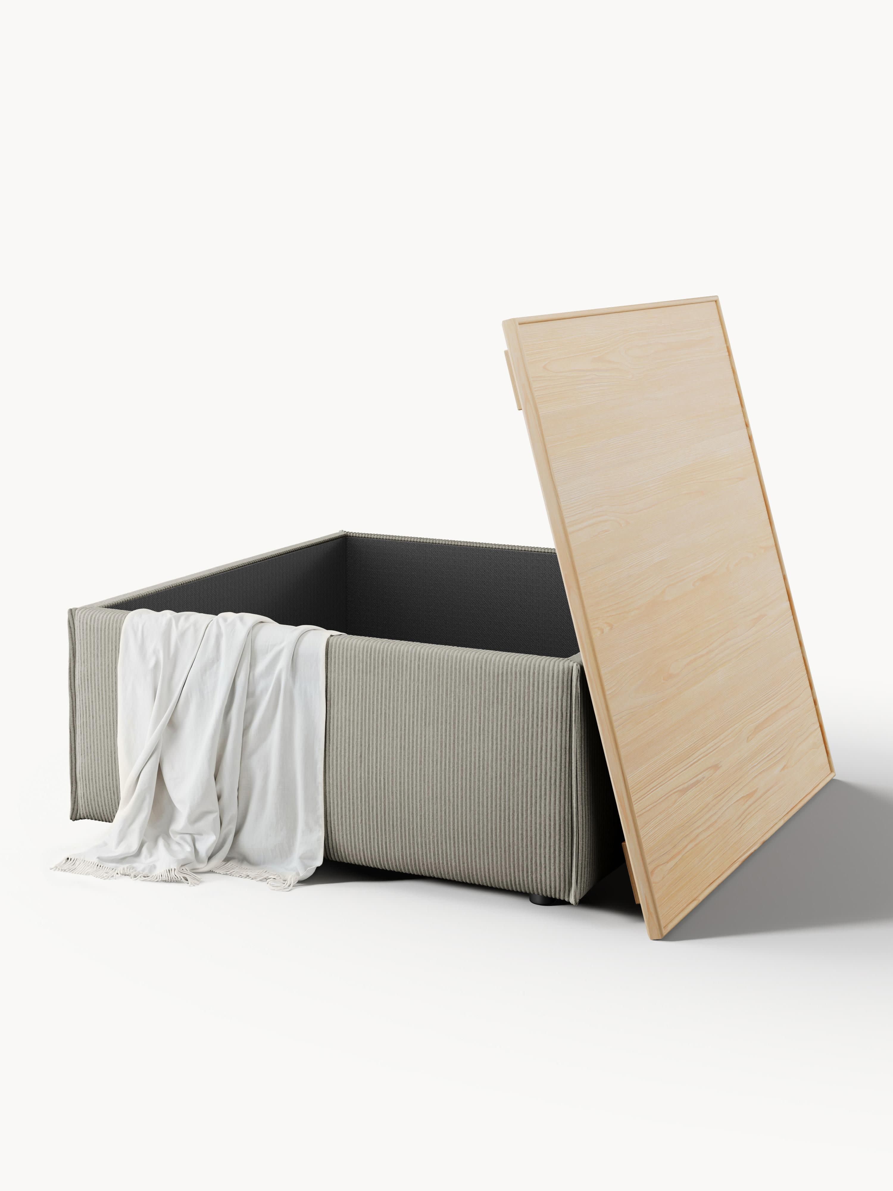 Sofa-Hocker Lennon aus Cord mit Stauraum