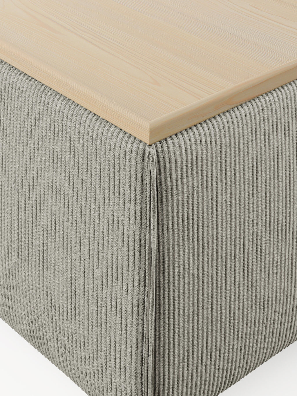 Sofa-Hocker Lennon aus Cord mit Stauraum