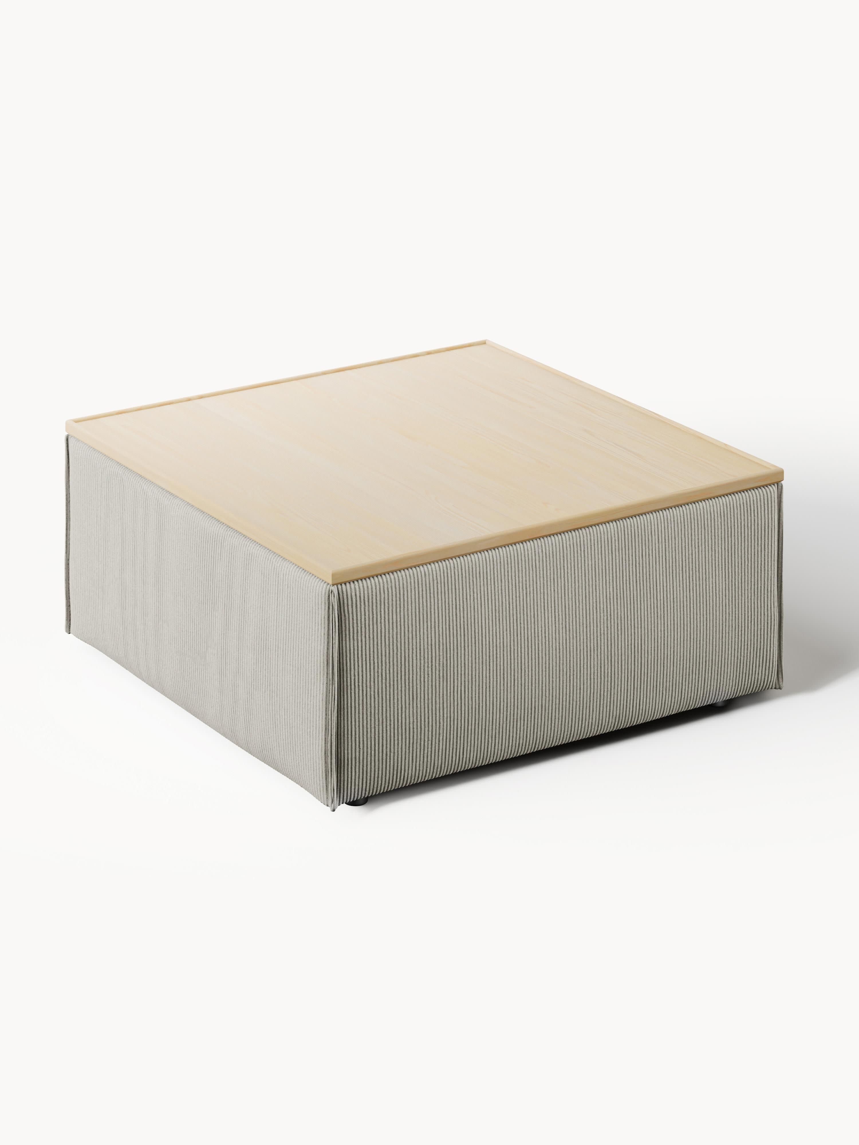 Sofa-Hocker Lennon aus Cord mit Stauraum