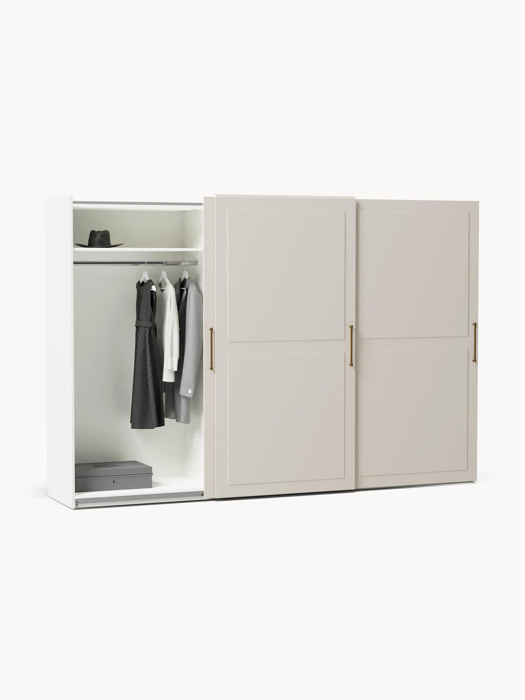 Modularer Schwebetürenschrank Charlotte, 300 cm Breite, in verschiedenen Größen