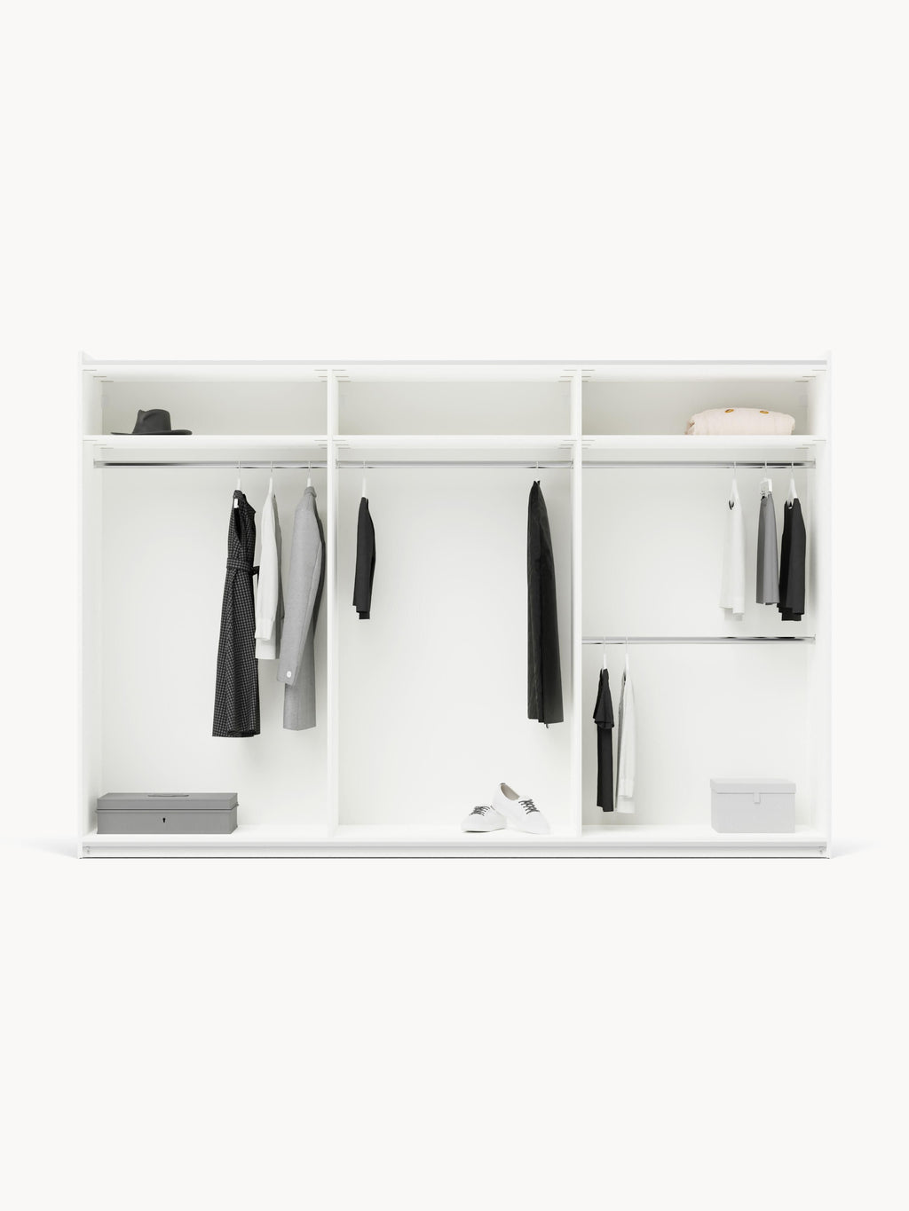 Modularer Schwebetürenschrank Charlotte, 300 cm Breite, in verschiedenen Größen