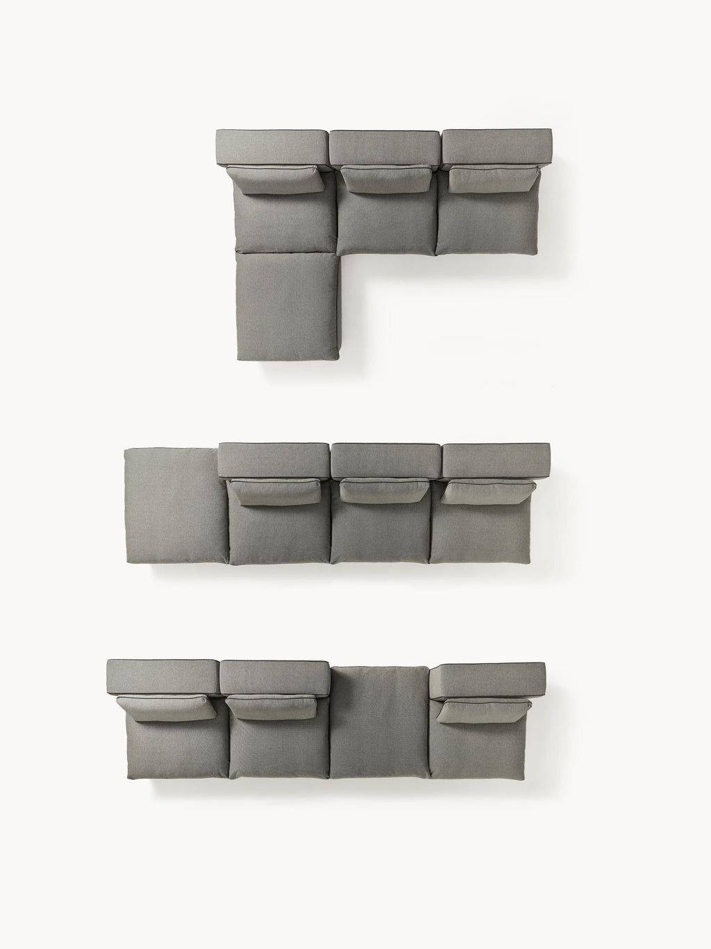 Modulares Sofa Felix mit Hocker (links/rechts)
