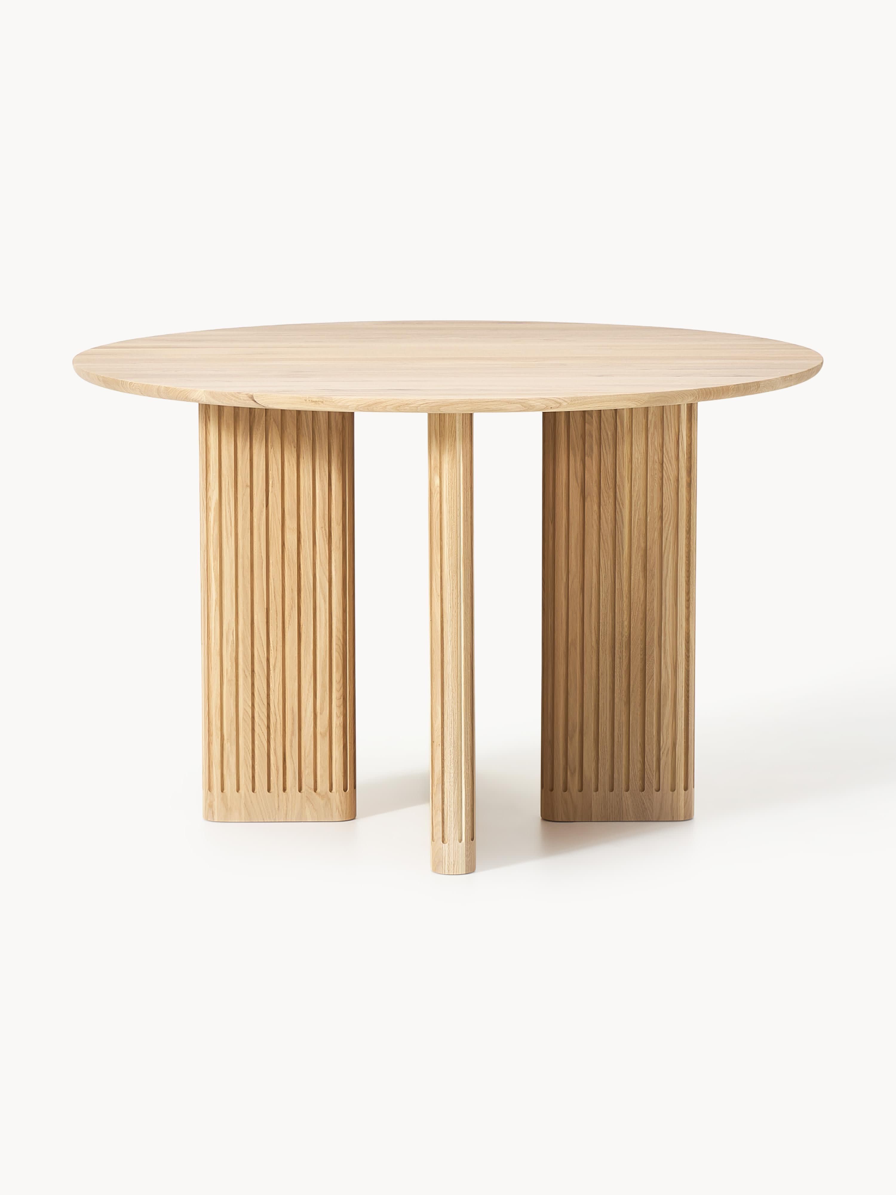 Runder Esstisch Jolka aus Eichenholz, Ø 120 cm