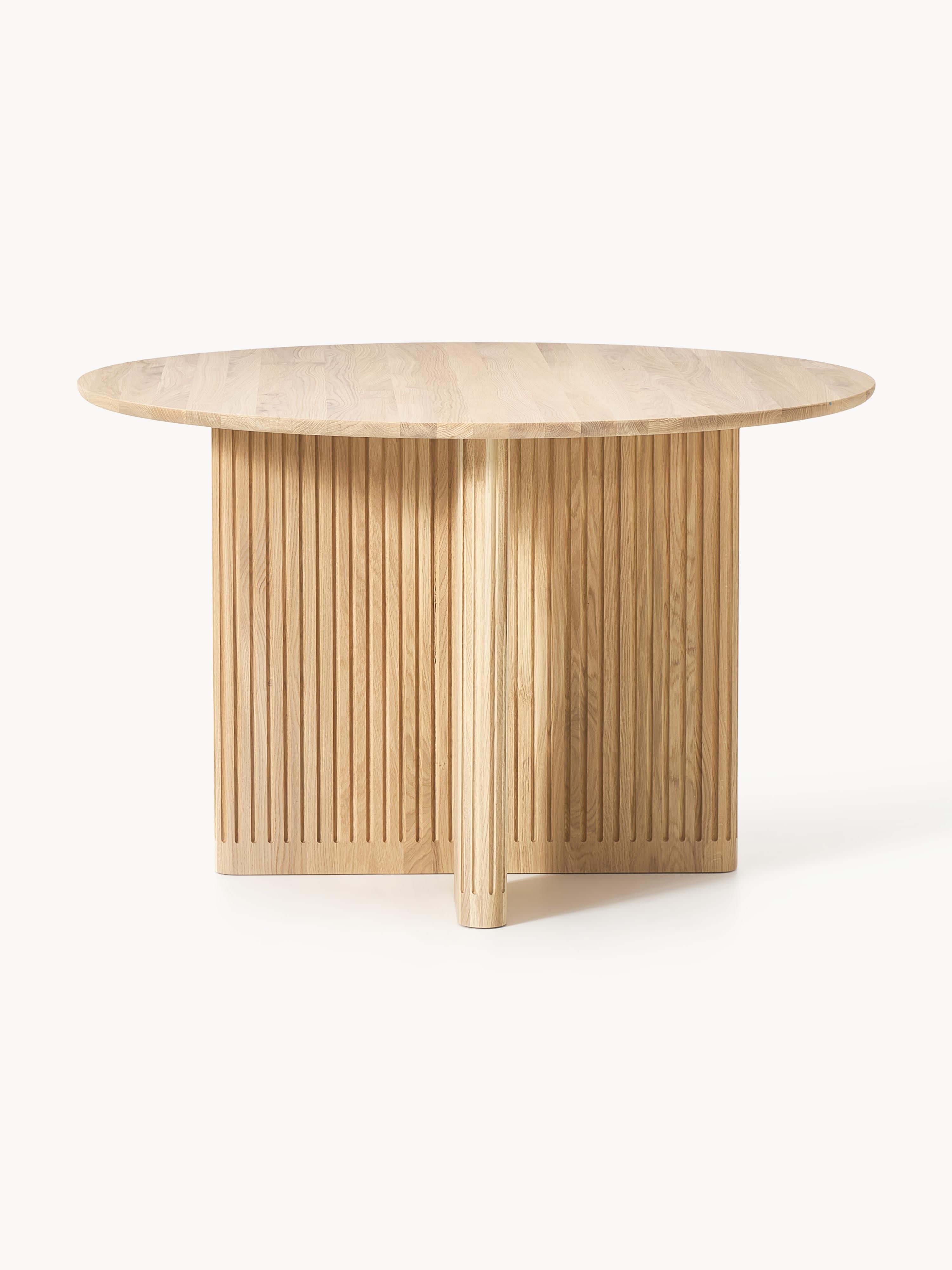 Runder Esstisch Jolka aus Eichenholz, Ø 120 cm