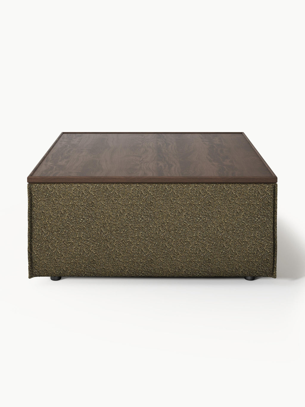 Sofa-Hocker Lennon aus Bouclé mit Stauraum