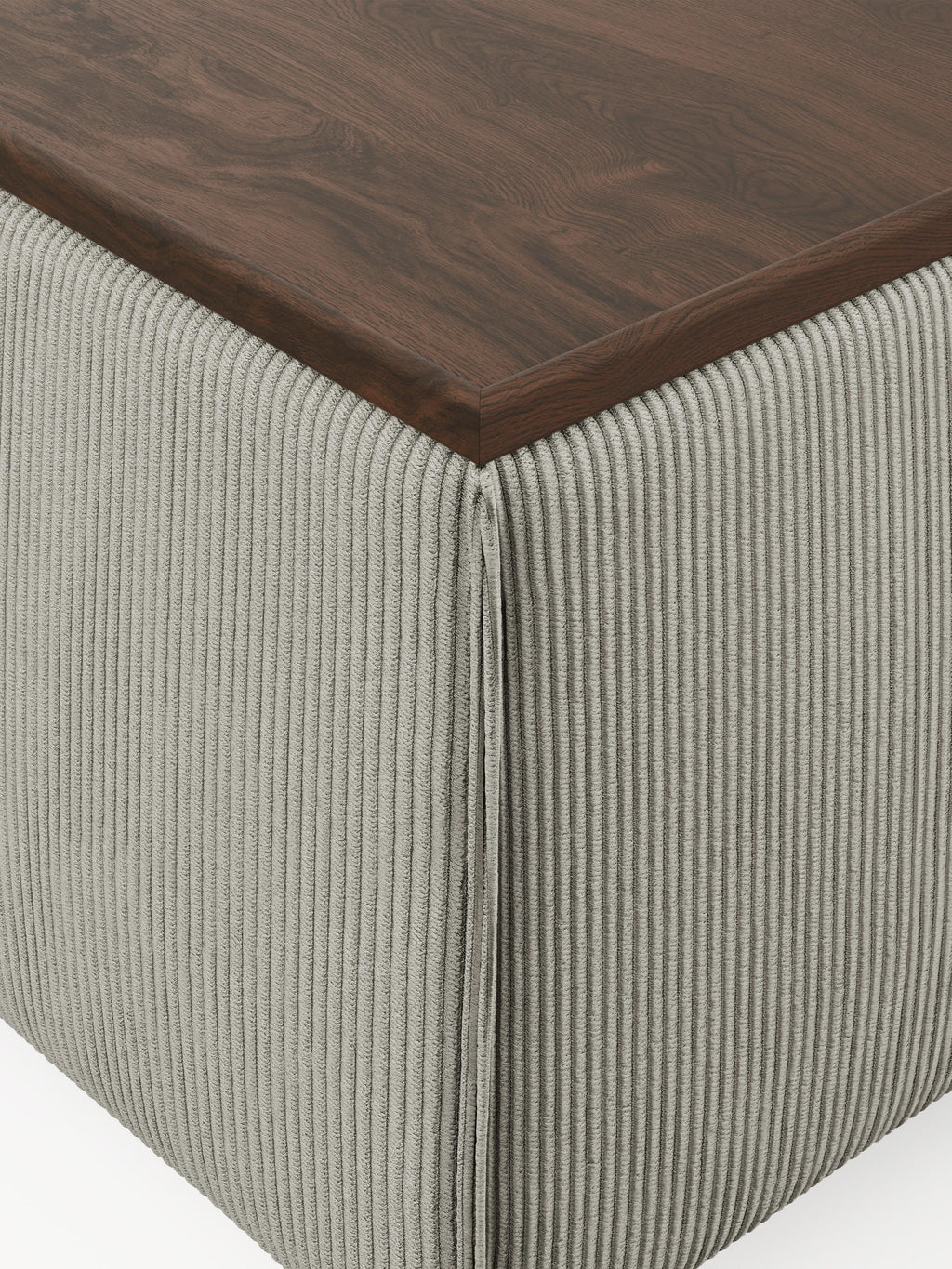 Sofa-Hocker Lennon aus Cord mit Stauraum