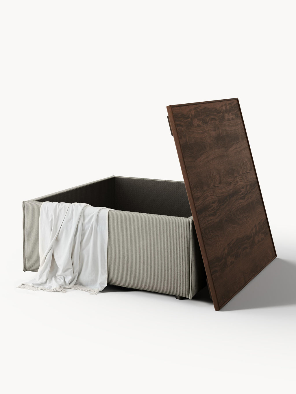 Sofa-Hocker Lennon aus Cord mit Stauraum