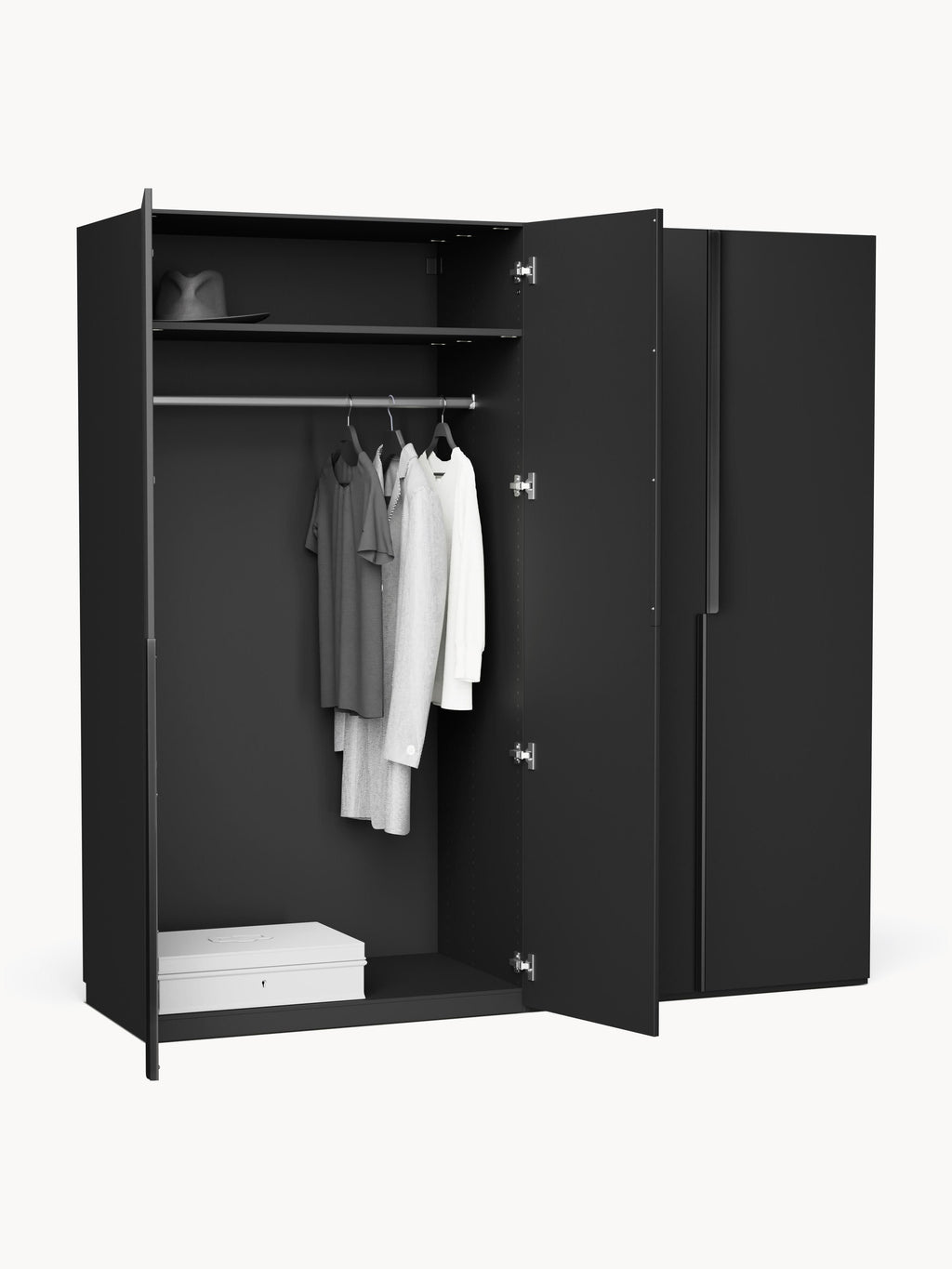 Modularer Drehtürenschrank Leon, 200 cm Breite, in verschiedenen Größen
