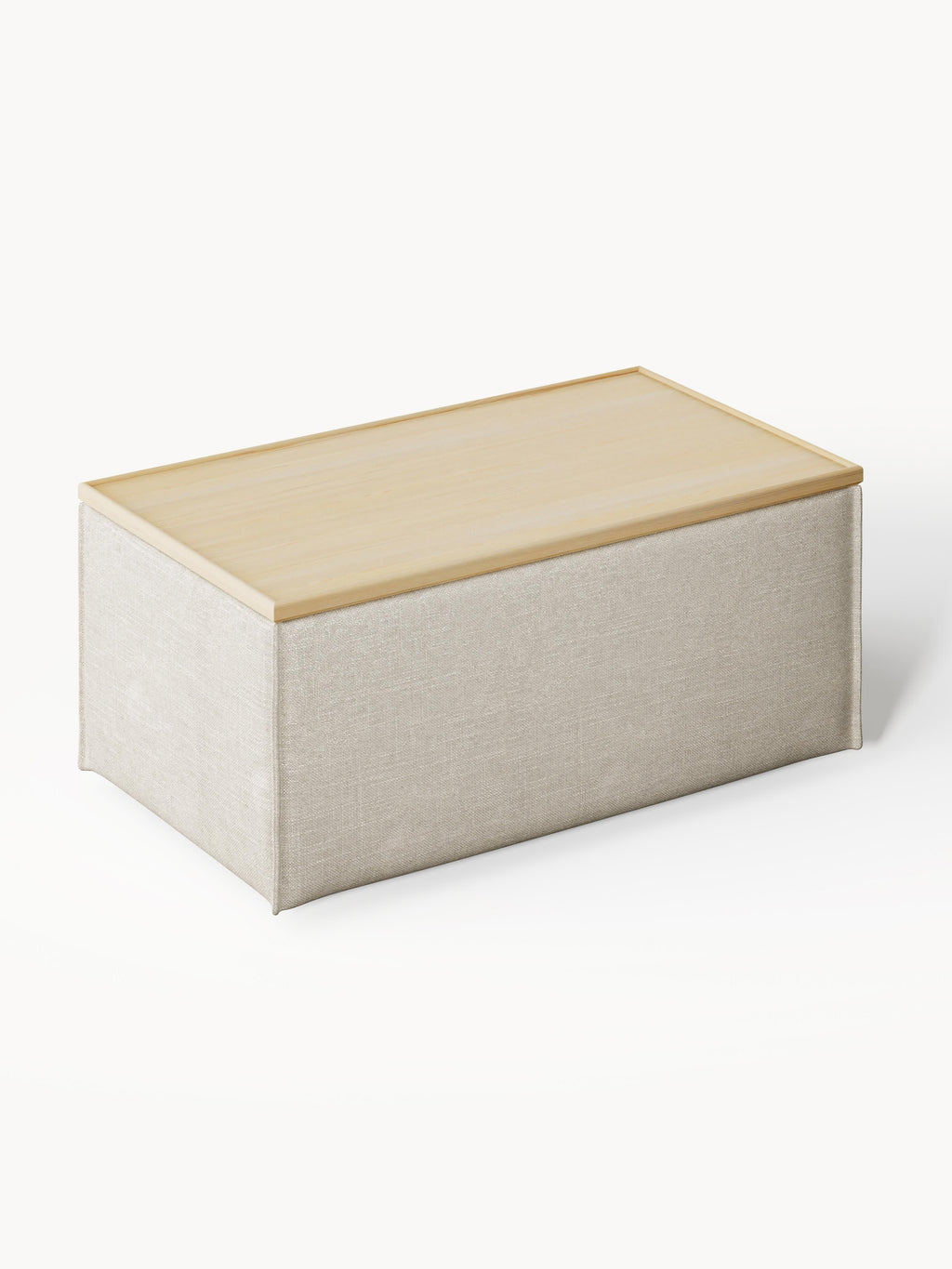 Sofa-Hocker Lennon aus Leinen-Mix mit Stauraum